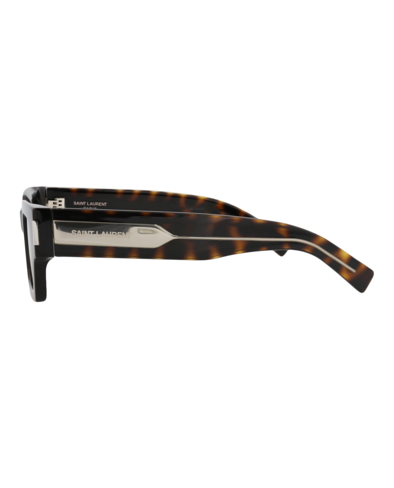 Saint Laurent Unisex Square/Rectangle Havana Crystal Grey Fashion Designer Eyewear