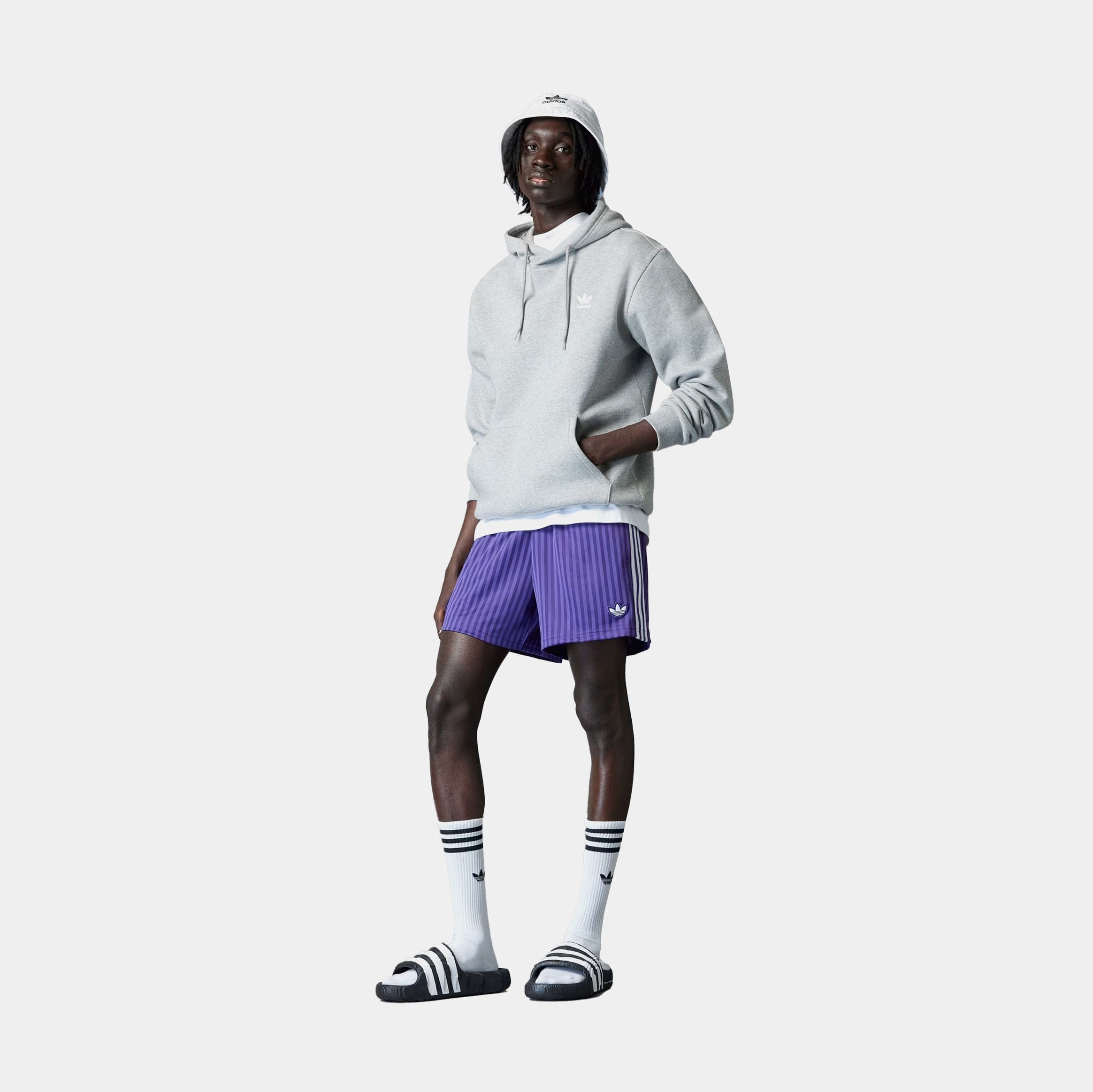 adidas Real Madrid Terrace Icon Mens Shorts (Purple)