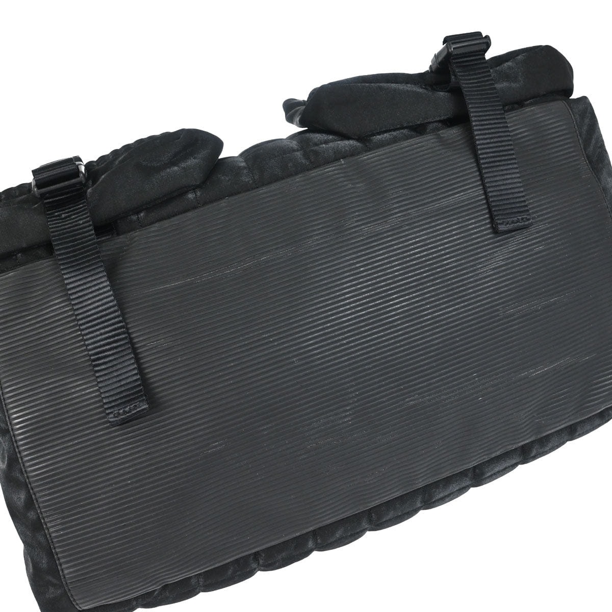 Chanel 2005 - 2006 Black Nylon Choco Bar Sport Line Duffle Handbag