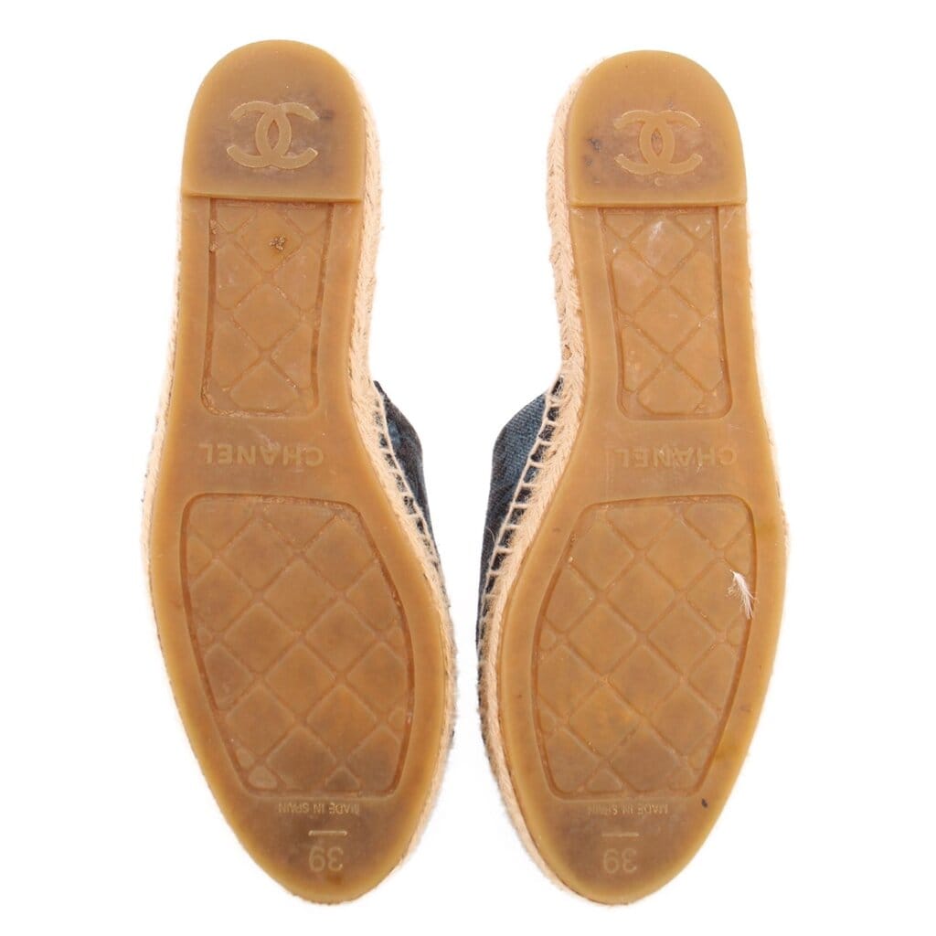 Chanel ESPADRILLE FLATS BLUE 39 EU | 8.5 US
