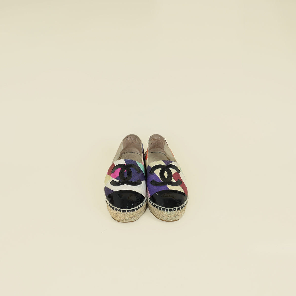 Chanel Multicolor CC Cap Toe Espadrille 36