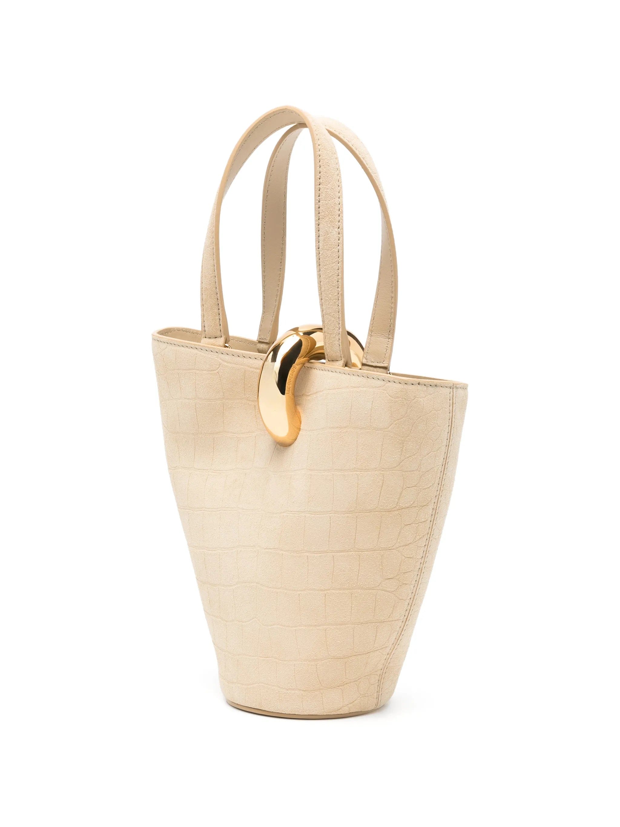 Jacquemus Le Petit Bambola crocodile - effect suede tote bag