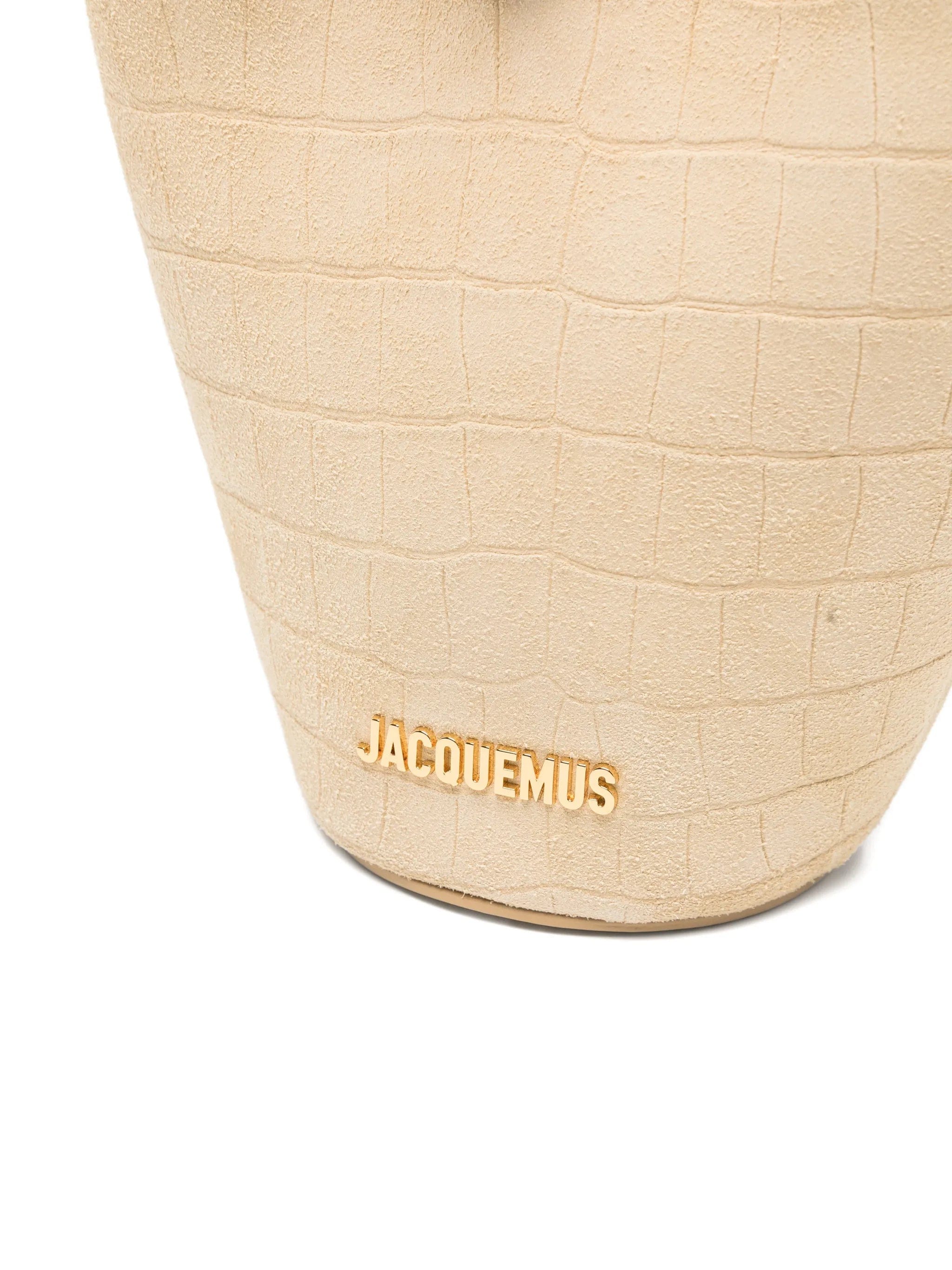 Jacquemus Le Petit Bambola crocodile - effect suede tote bag