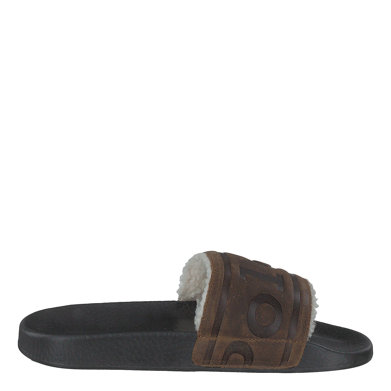 Polo Ralph Lauren Faux - Shearling–Lined Suede Slide Snuff