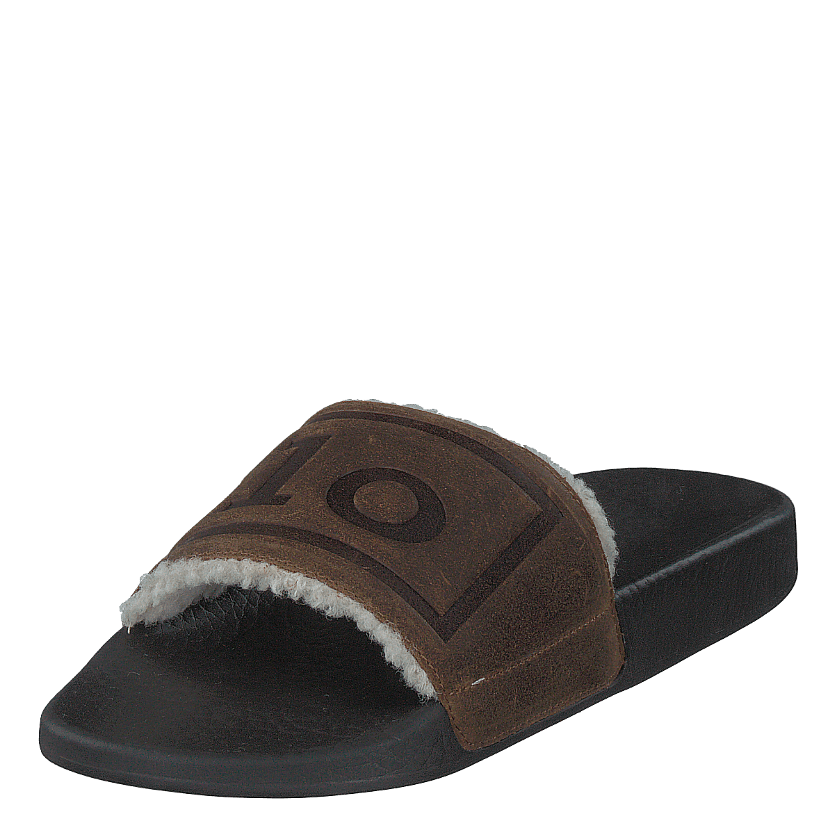 Polo Ralph Lauren Faux - Shearling–Lined Suede Slide Snuff