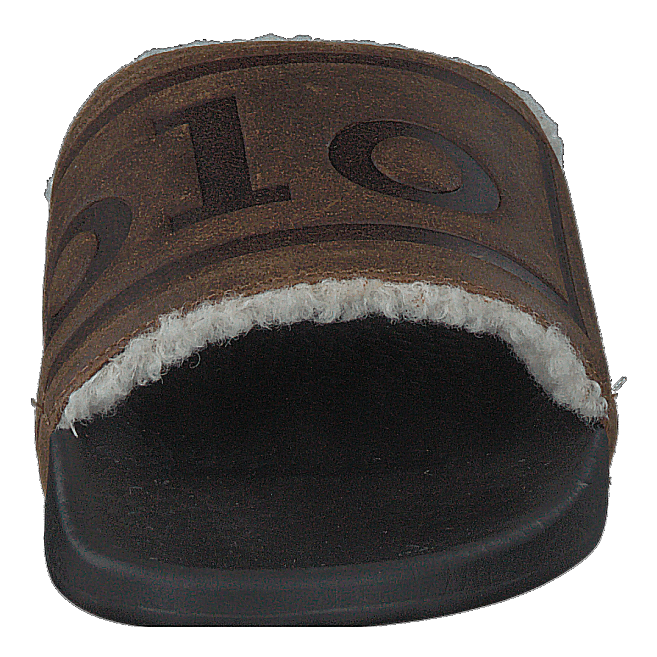 Polo Ralph Lauren Faux - Shearling–Lined Suede Slide Snuff