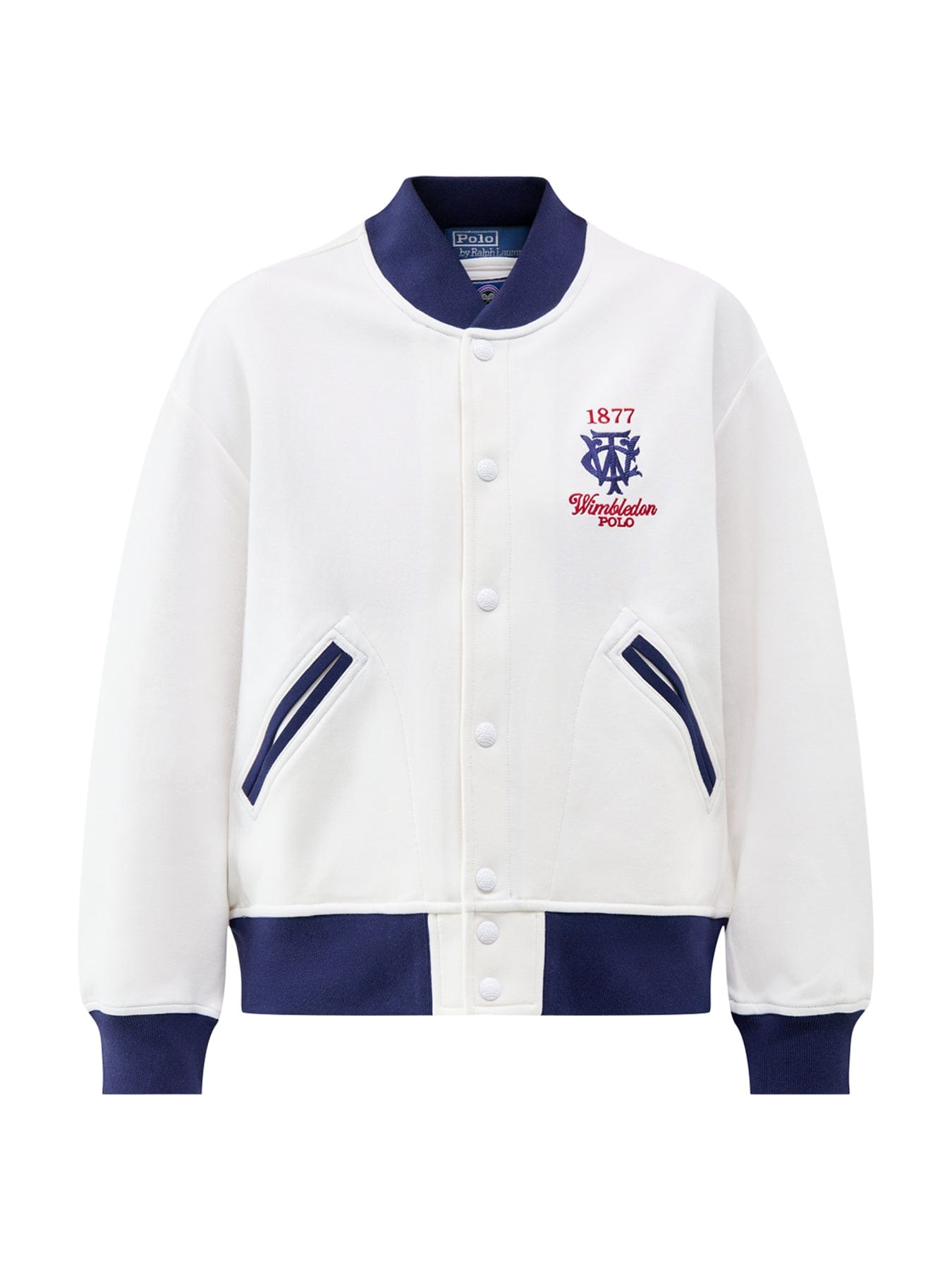 Polo Ralph Lauren Wimbledon Logo Bomber Jacket White