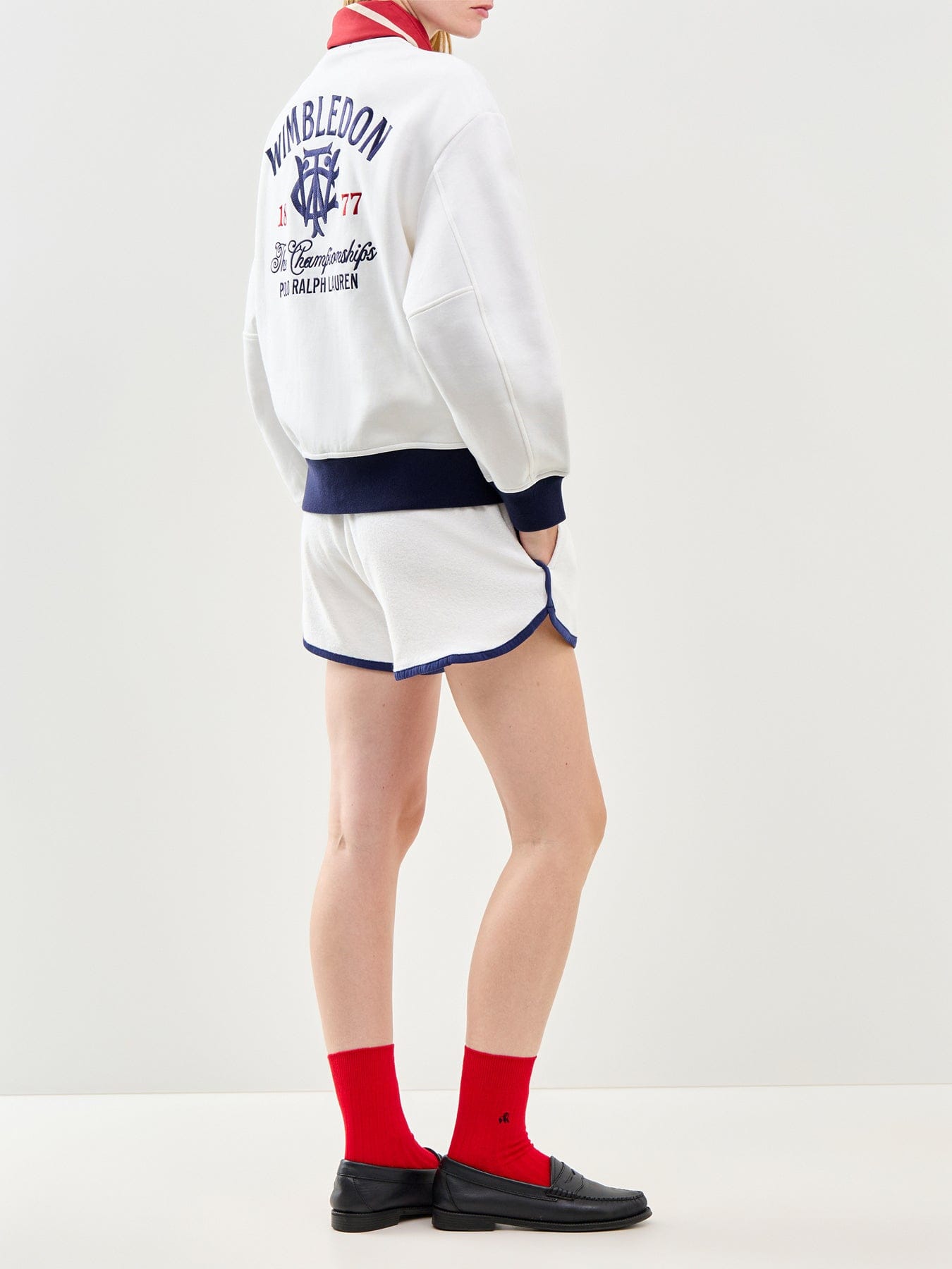 Polo Ralph Lauren Wimbledon Logo Bomber Jacket White