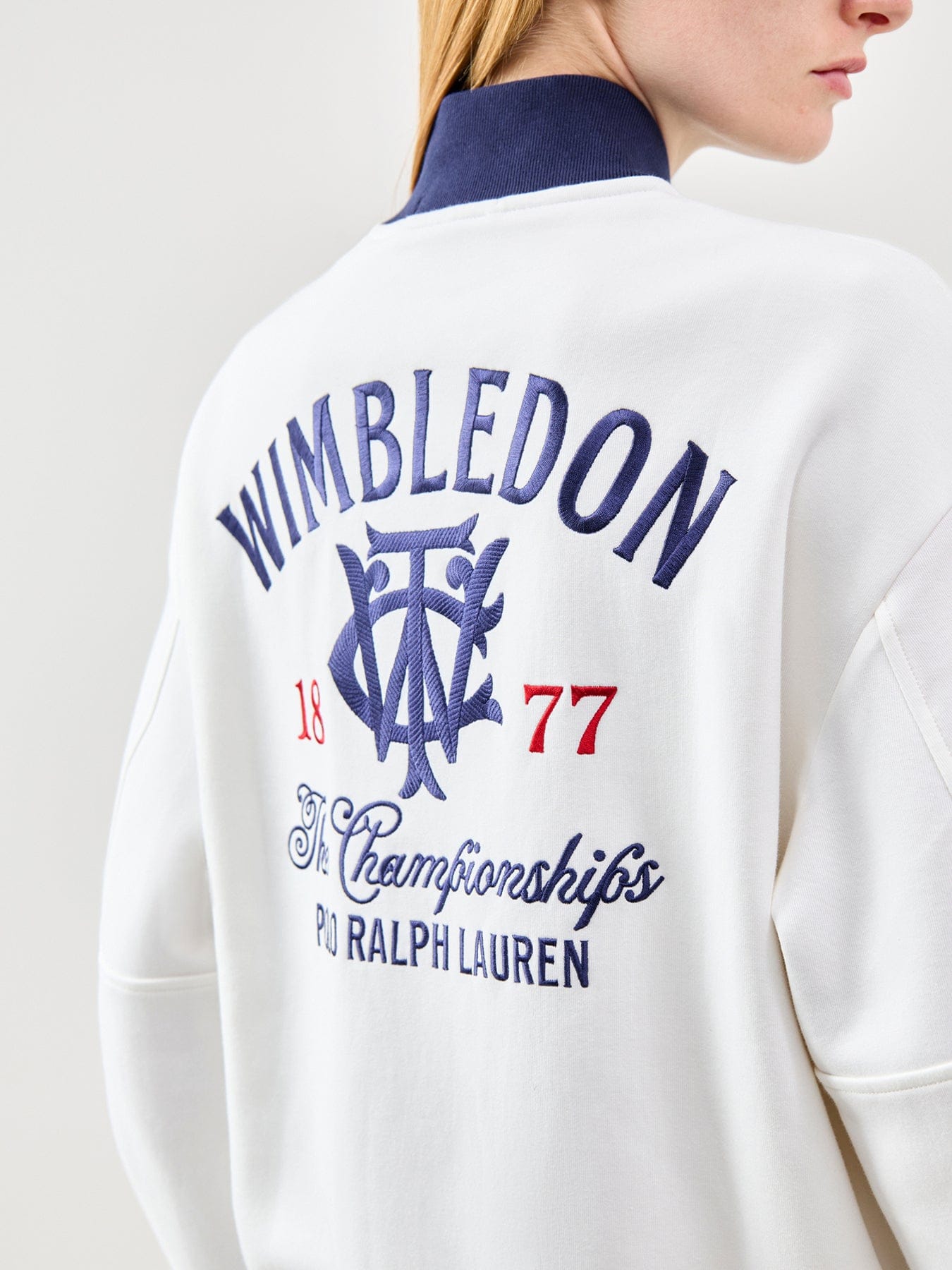 Polo Ralph Lauren Wimbledon Logo Bomber Jacket White