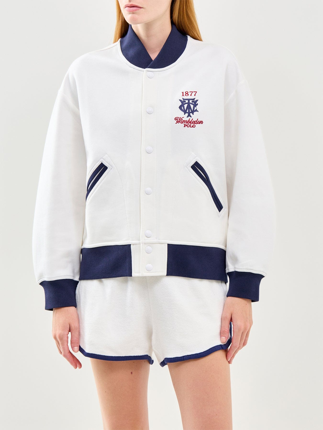 Polo Ralph Lauren Wimbledon Logo Bomber Jacket White