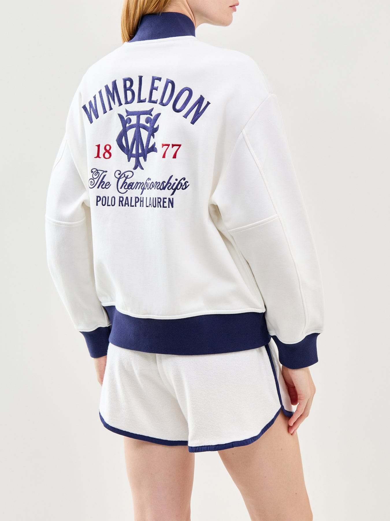 Polo Ralph Lauren Wimbledon Logo Bomber Jacket White