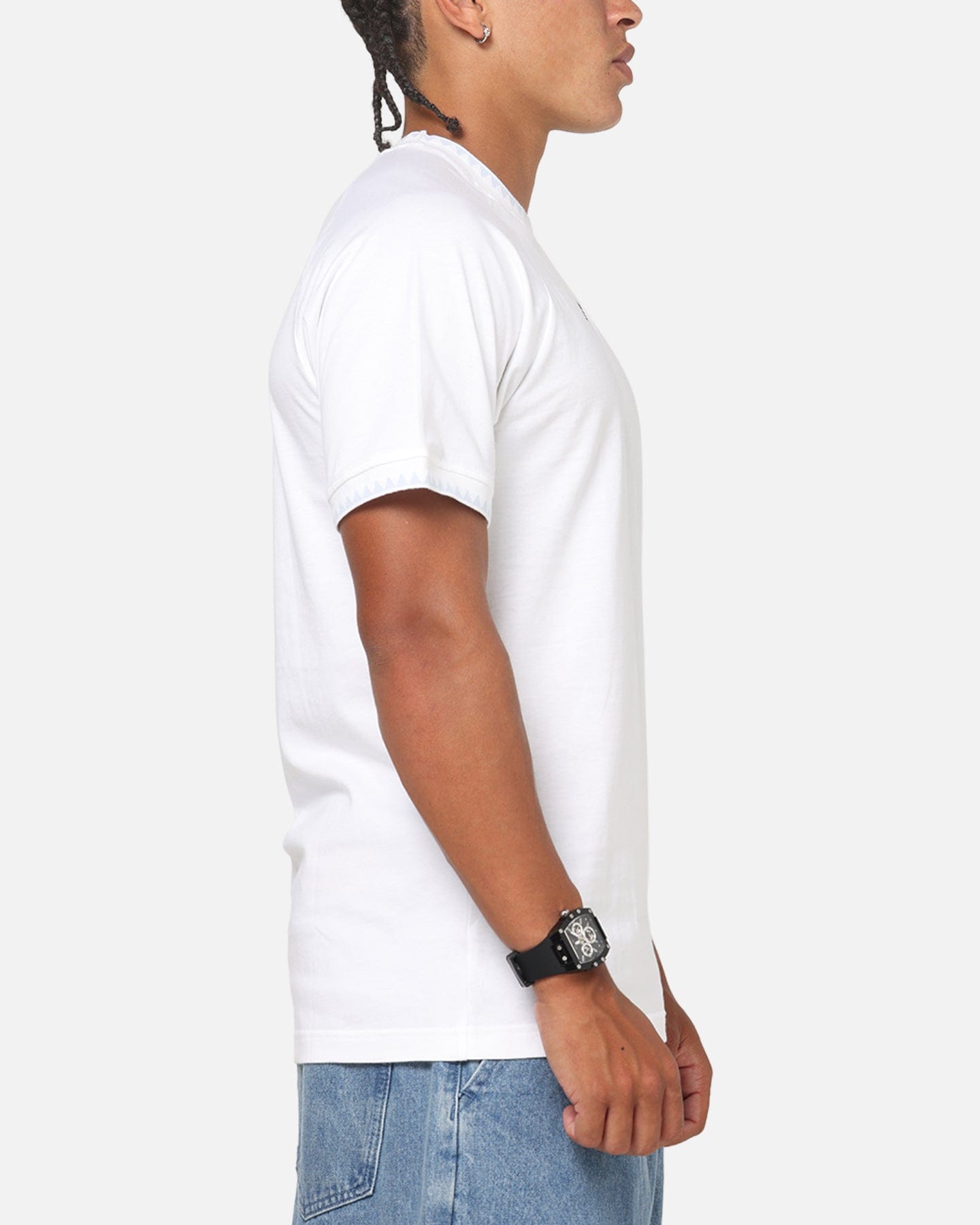 adidas Chest Stripes Engineered T - Shirt White