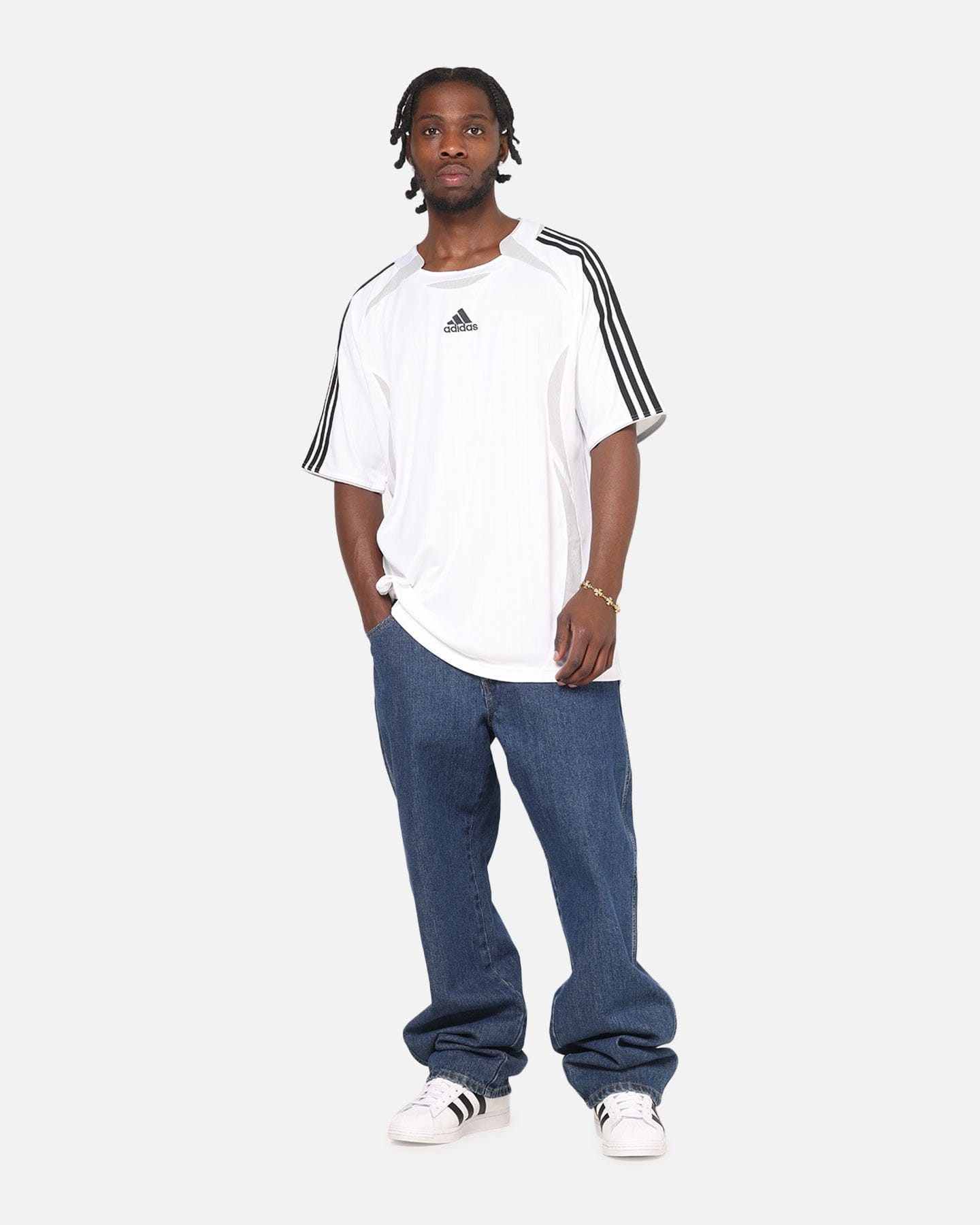 adidas Teamgeist T - Shirt White/Black