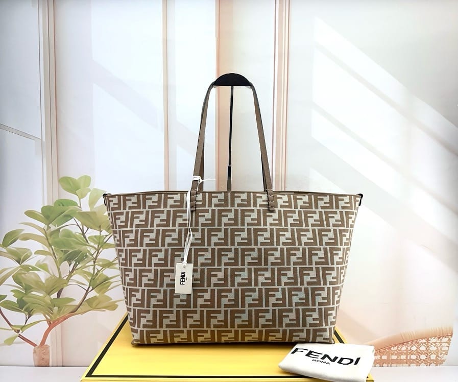 Fendi Brown FF Canvas Sunshine Large Tote Bag 22956069