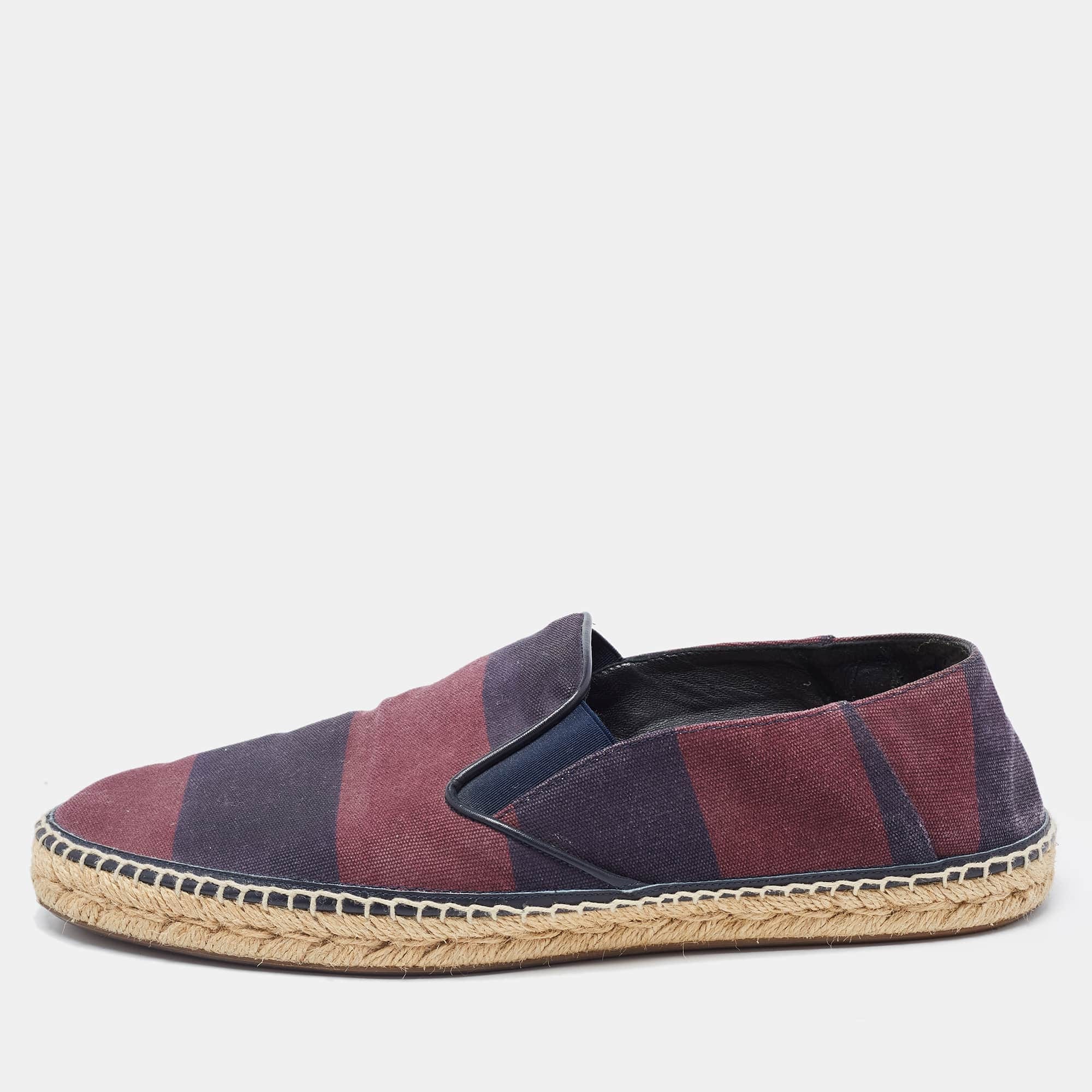 Burberry Two Tone Canvas Hodgeson Slip On Espadrilles