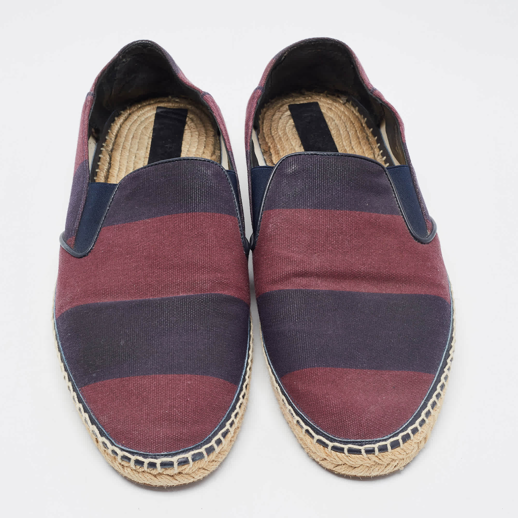 Burberry Two Tone Canvas Hodgeson Slip On Espadrilles