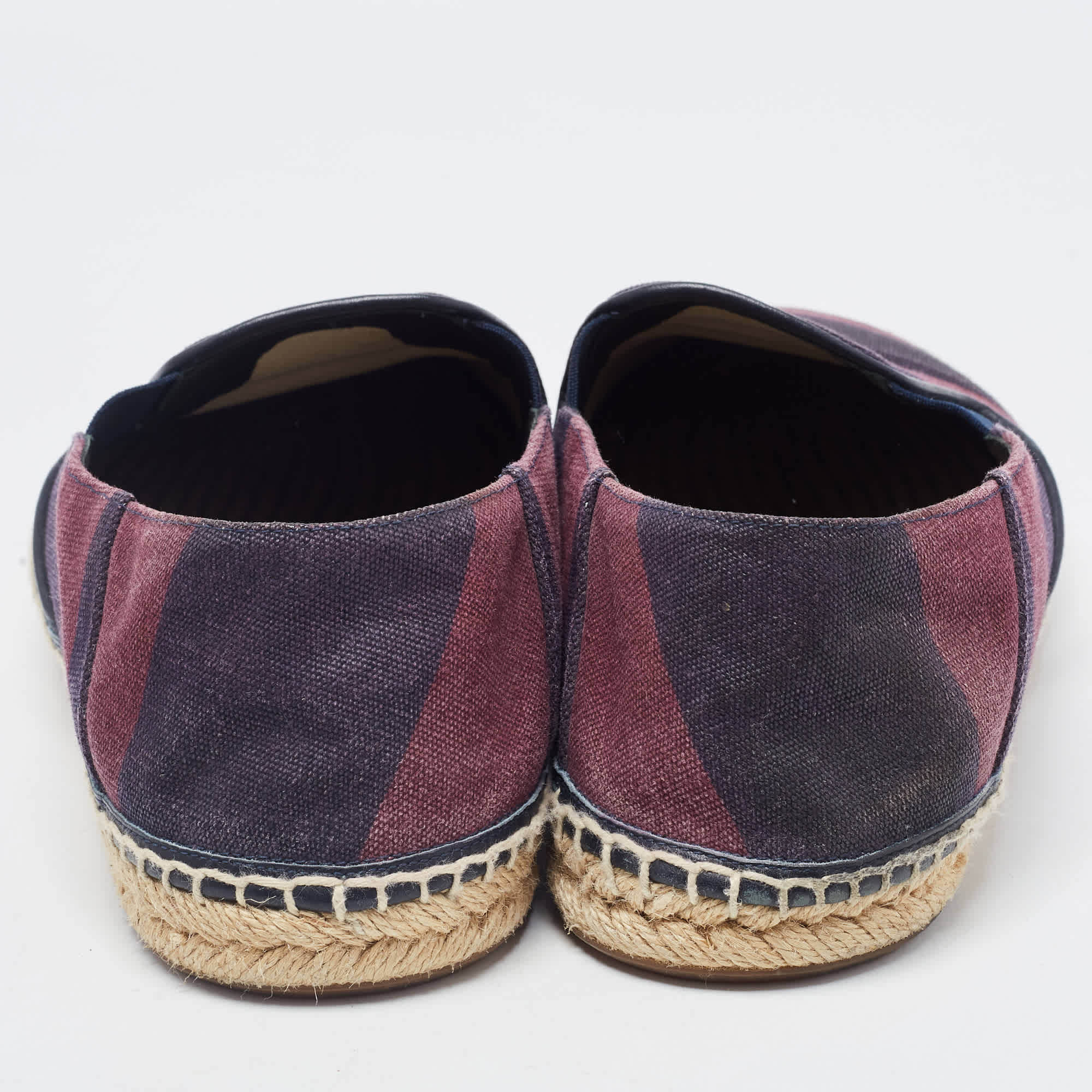 Burberry Two Tone Canvas Hodgeson Slip On Espadrilles