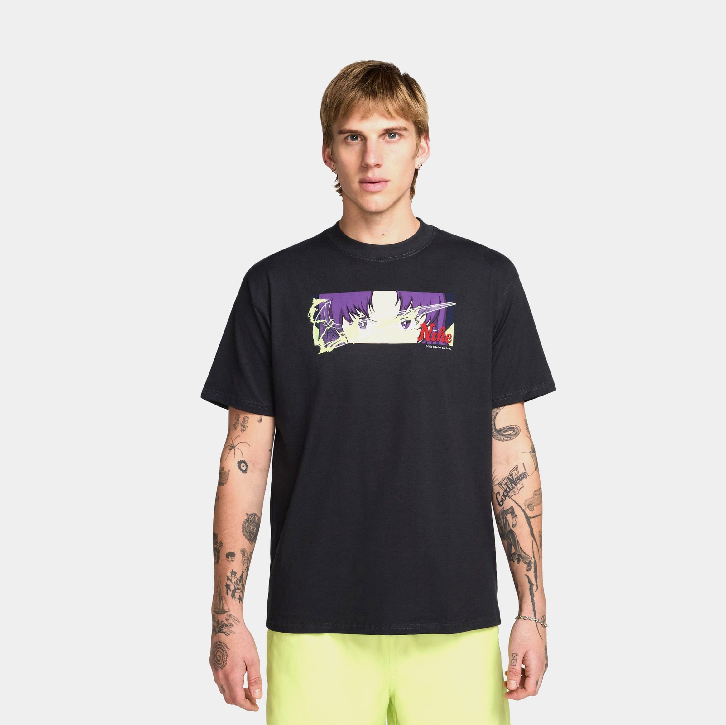 Nike NSW Max 90 Hero Mens Short Sleeve Shirt (Black/Purple)