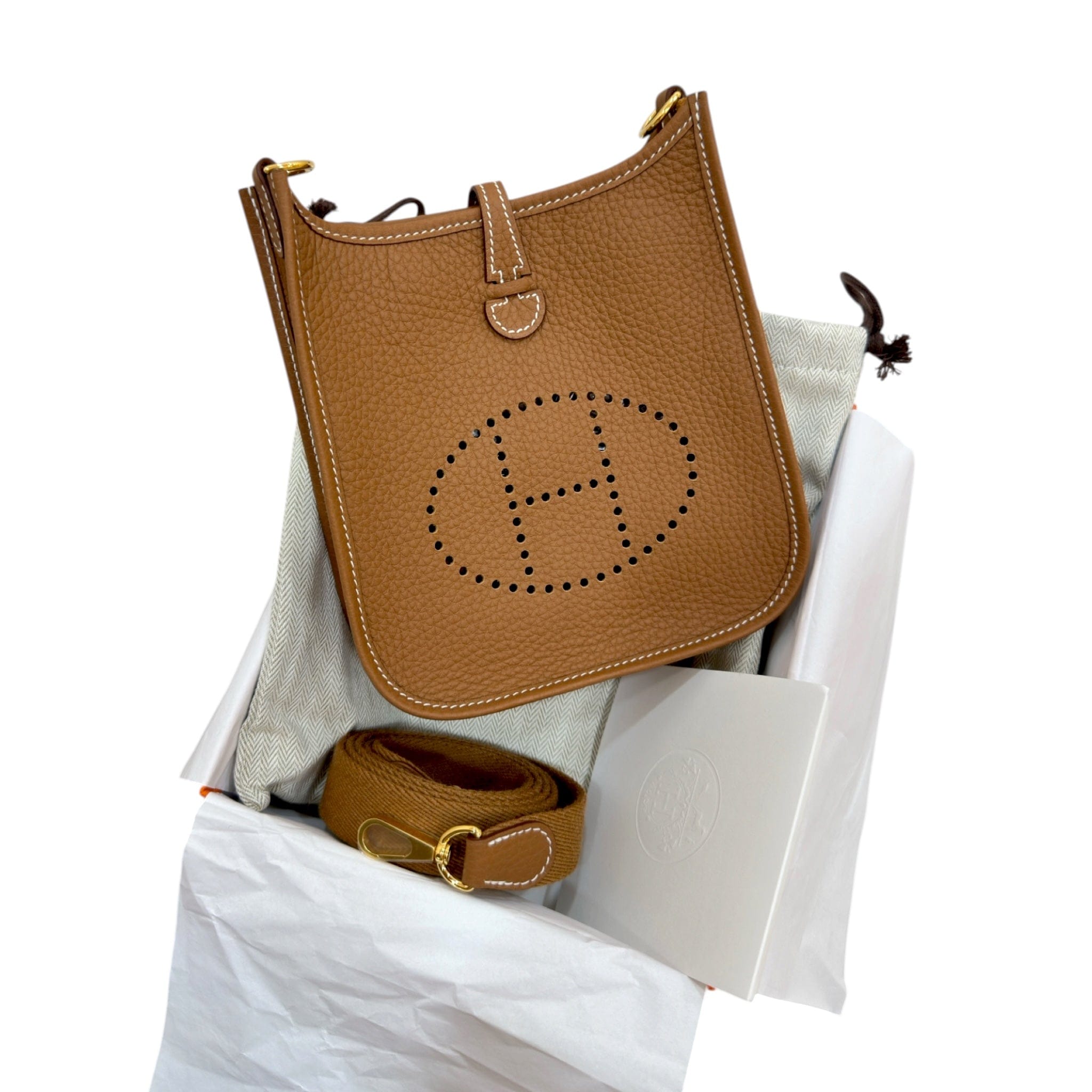 Hermes Evelyne 16 Gold Clemence Leather