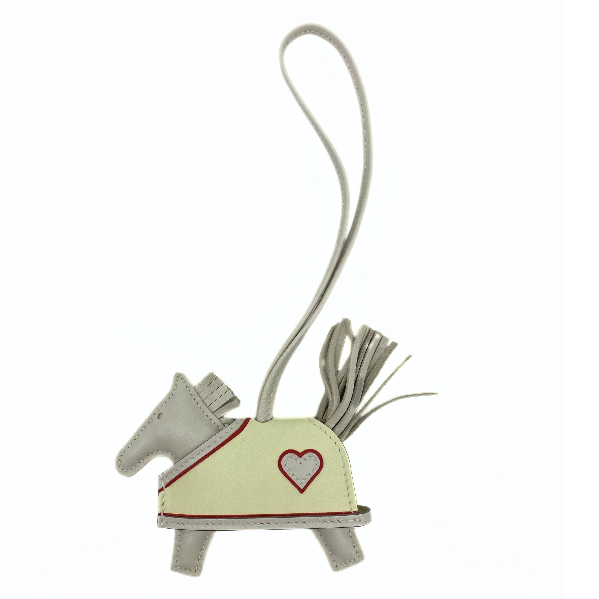 Hermes Milo Lambskin Grigri Rodeo Robeo Coeur Bag Charm PM