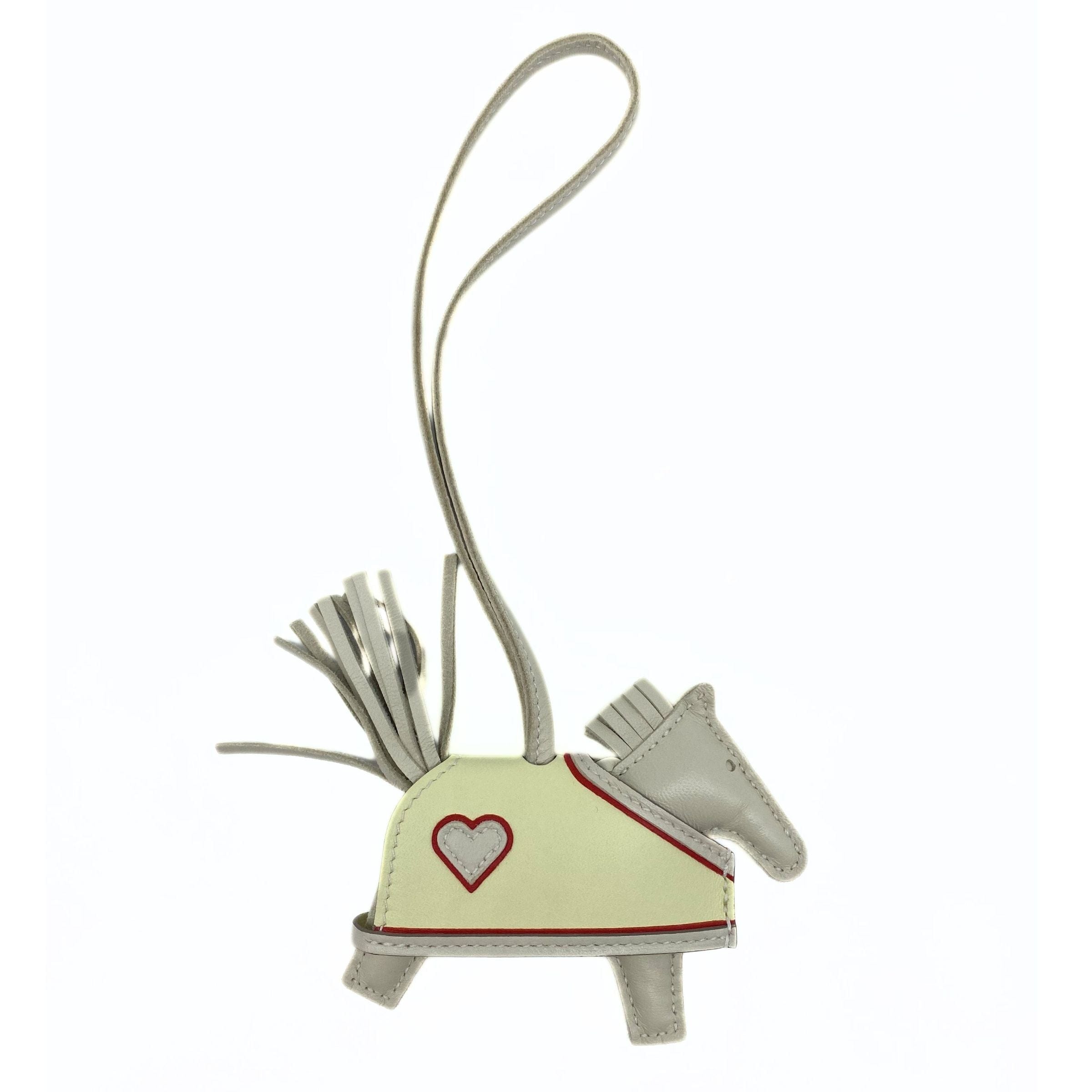 Hermes Milo Lambskin Grigri Rodeo Robeo Coeur Bag Charm PM