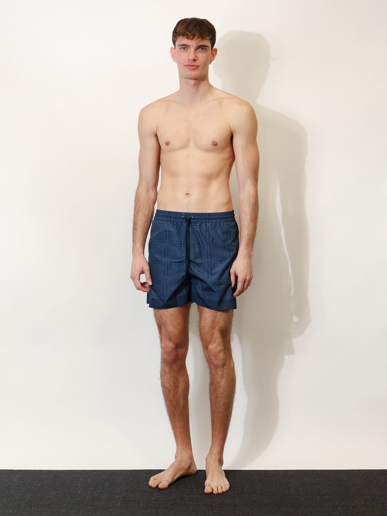 Gucci Nylon swim trunks with all - over Gucci Incrocio print