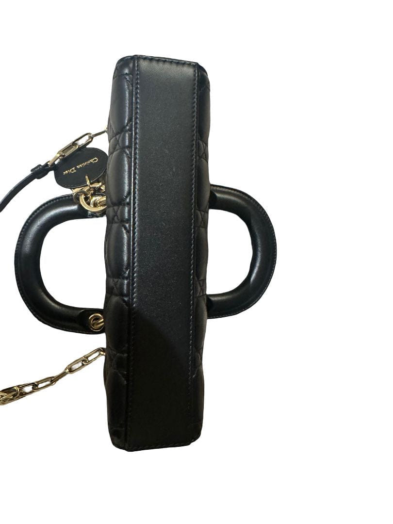 Christian Dior Dior Small Lady D - Joy Black Cannage Lambskin Bag