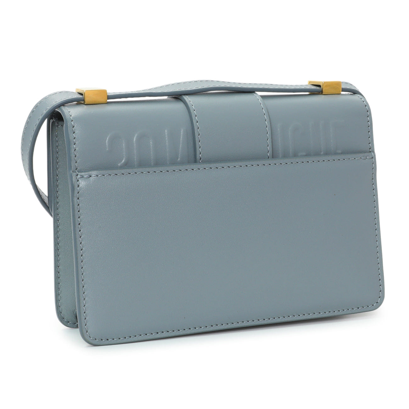 Christian Dior Blue Grey Smooth Calfskin Micro 30 Montaigne Flap