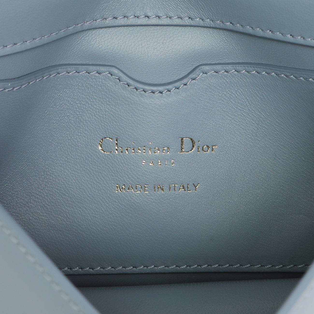 Christian Dior Blue Grey Smooth Calfskin Micro 30 Montaigne Flap