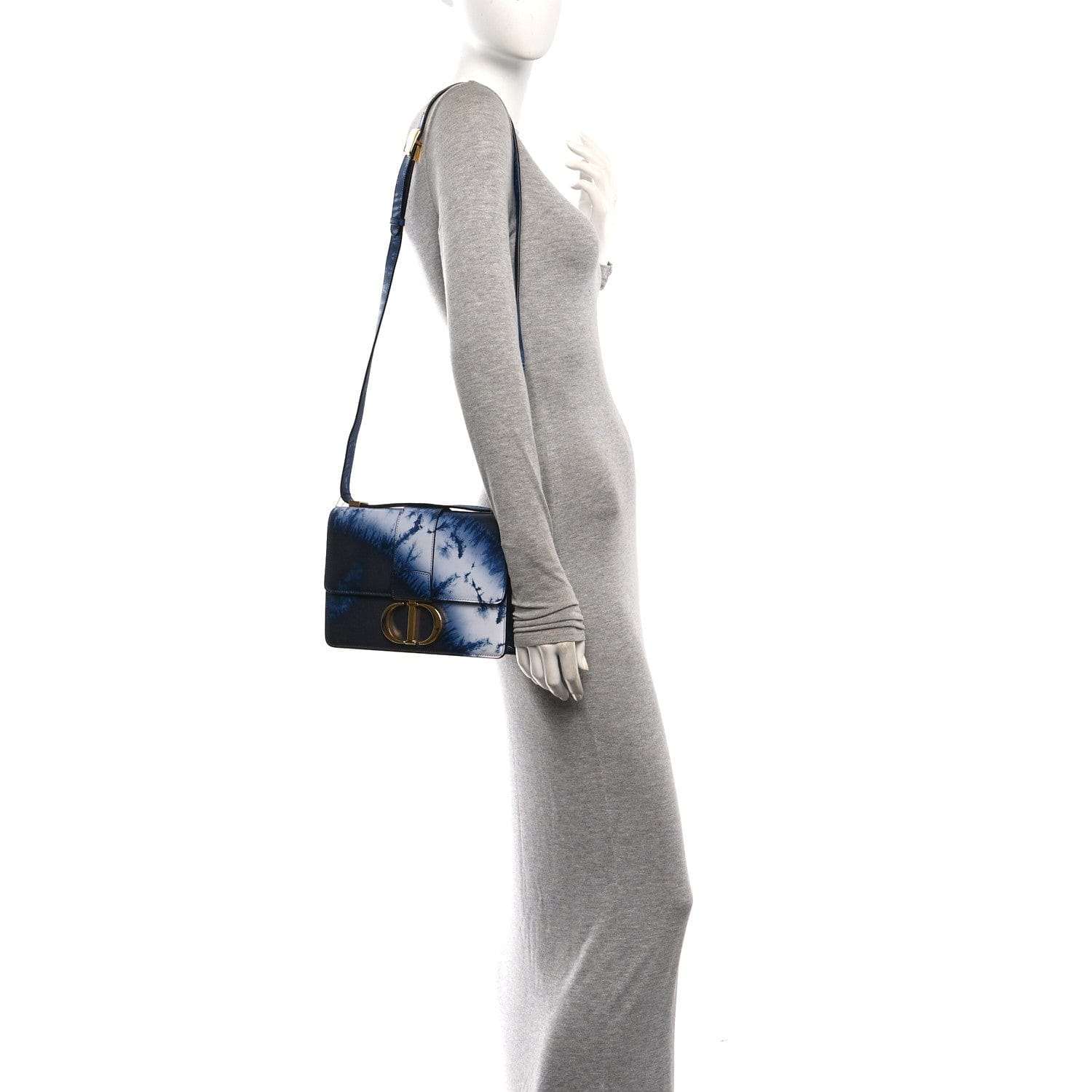 Christian Dior Box Calfskin Tie Dye 30 Montaigne Flap Bag Multicolor