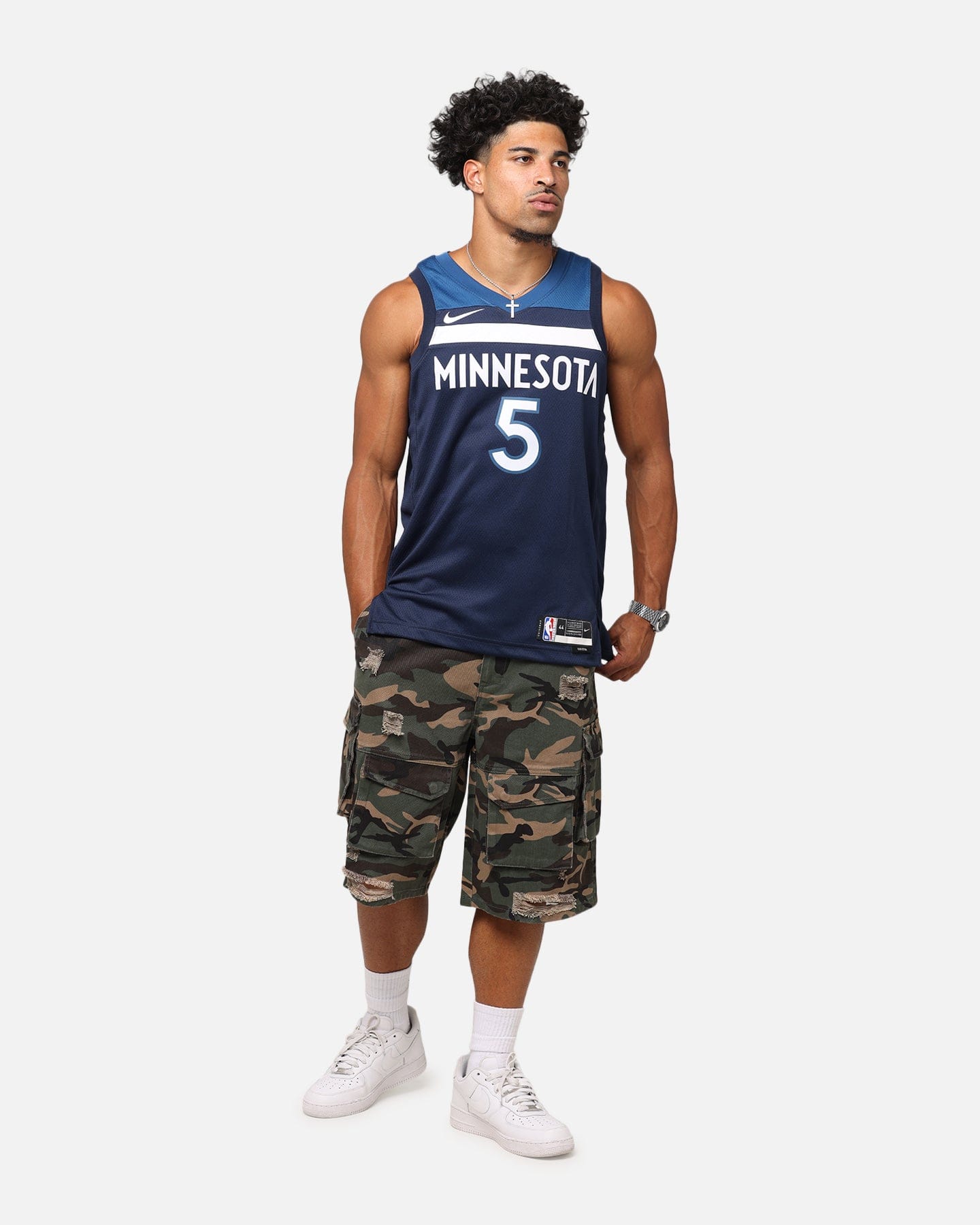 Nike Anthony Edwards Minnesota Timberwolves #5 Icon Edition 2022/23 Nike Dri - Fit NBA Swingman Jersey College Navy