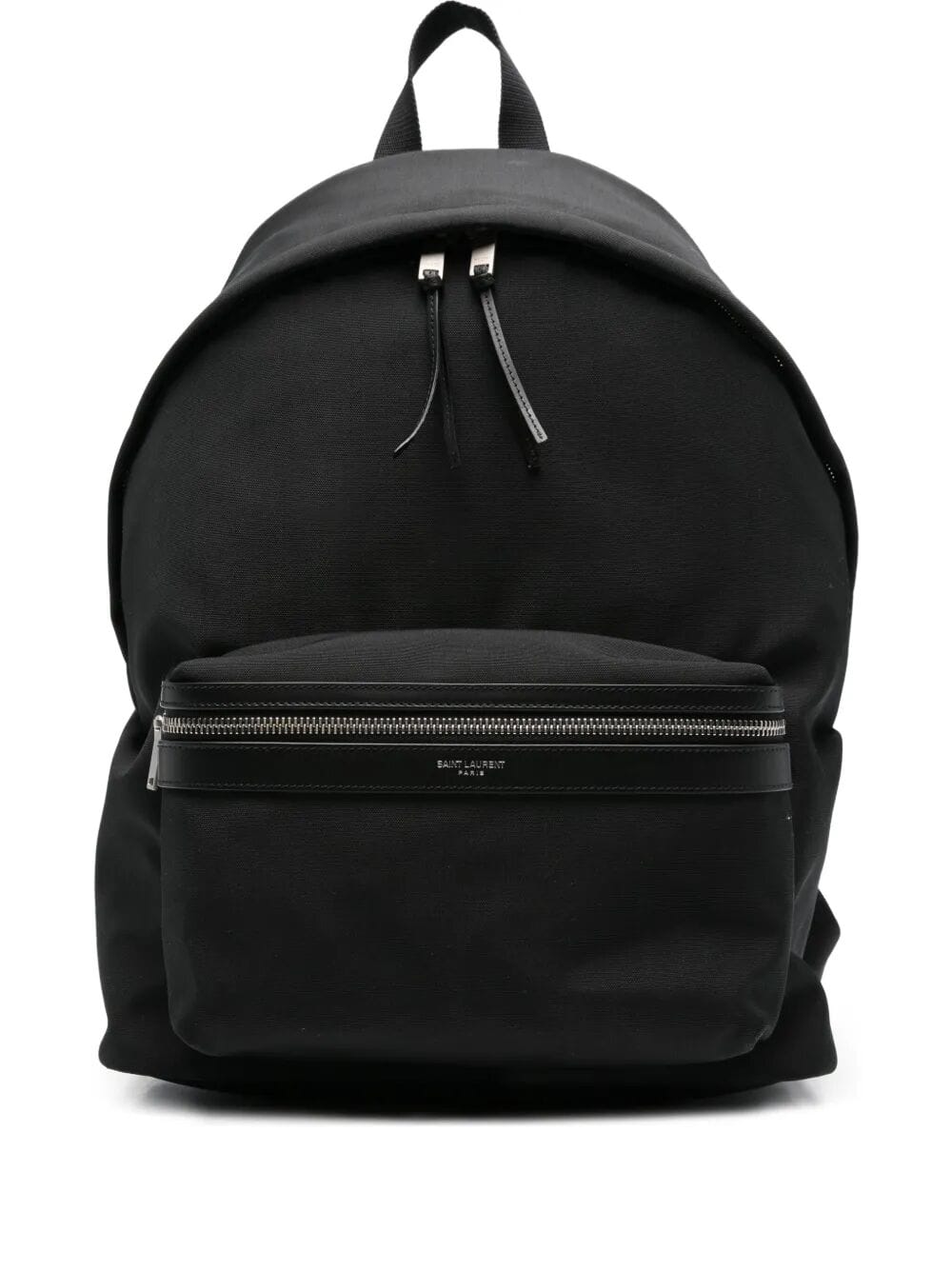 Saint Laurent Men Zaino City In Pelle Nera Matt