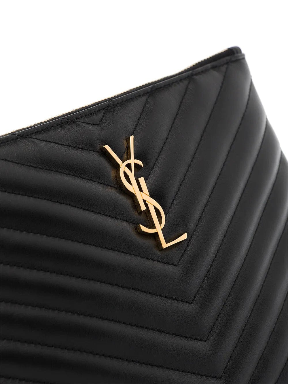 Saint Laurent Women Leather Matelassé Cassandre Pouch