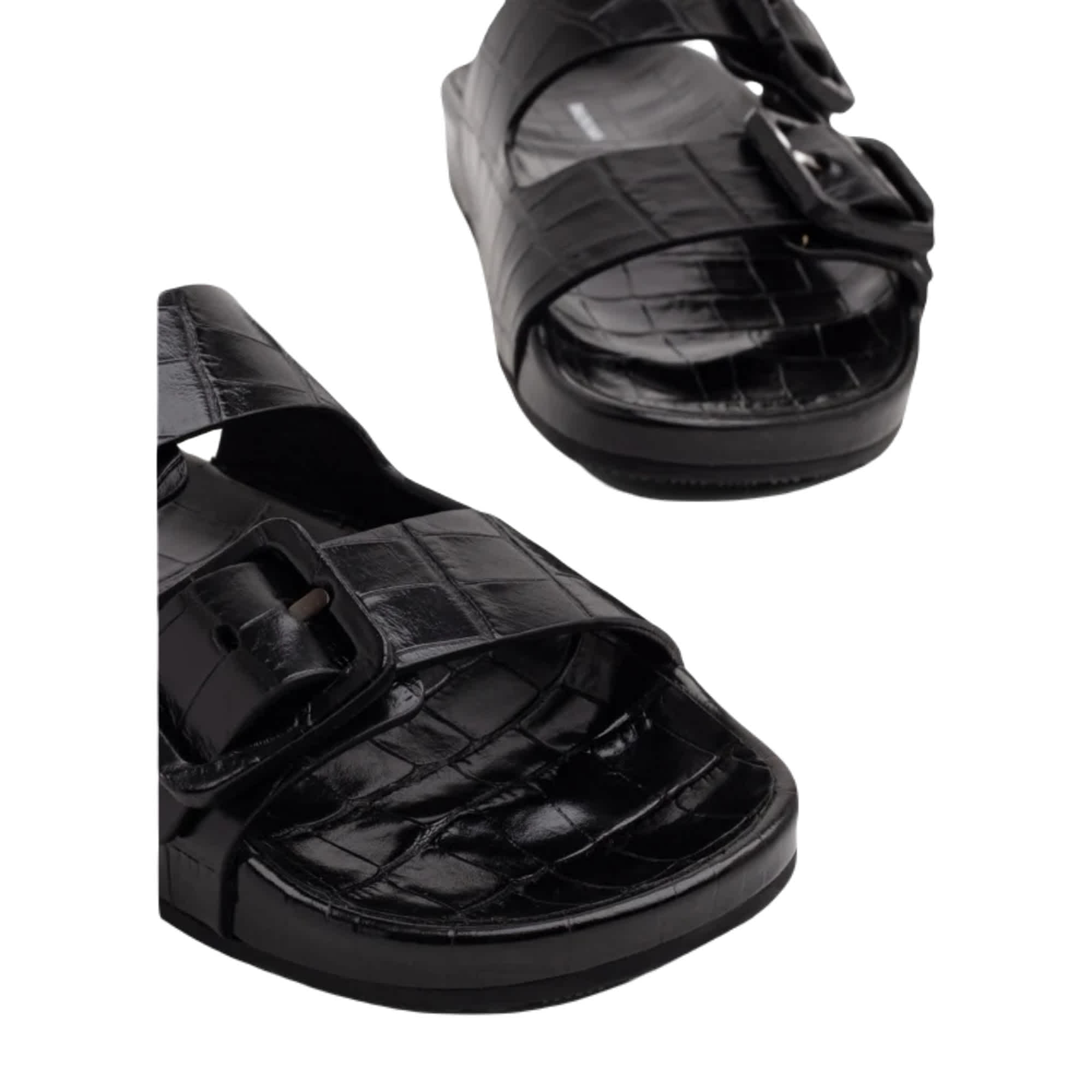 Balenciaga Mallorca Crocodile - Effect Sandals