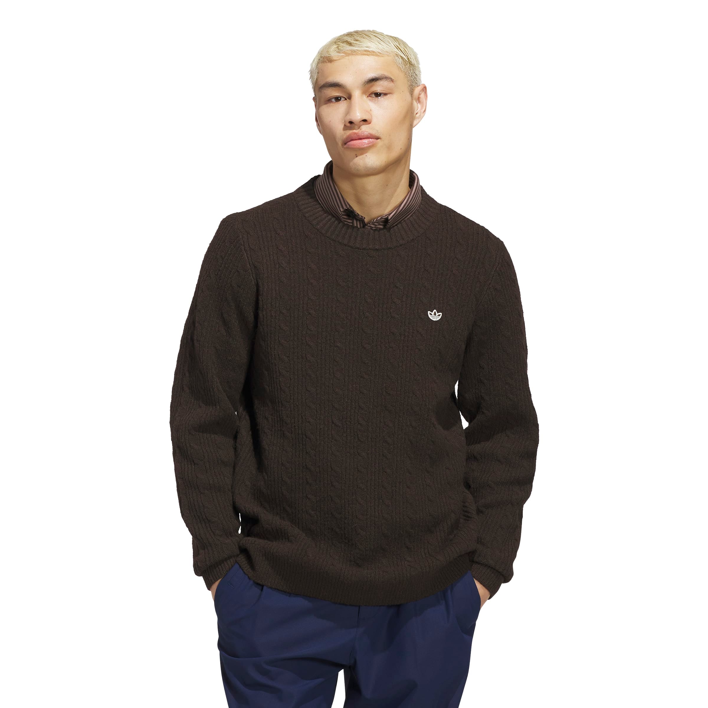 Adidas Golf Mens Originals Cableknit Sweatshirt