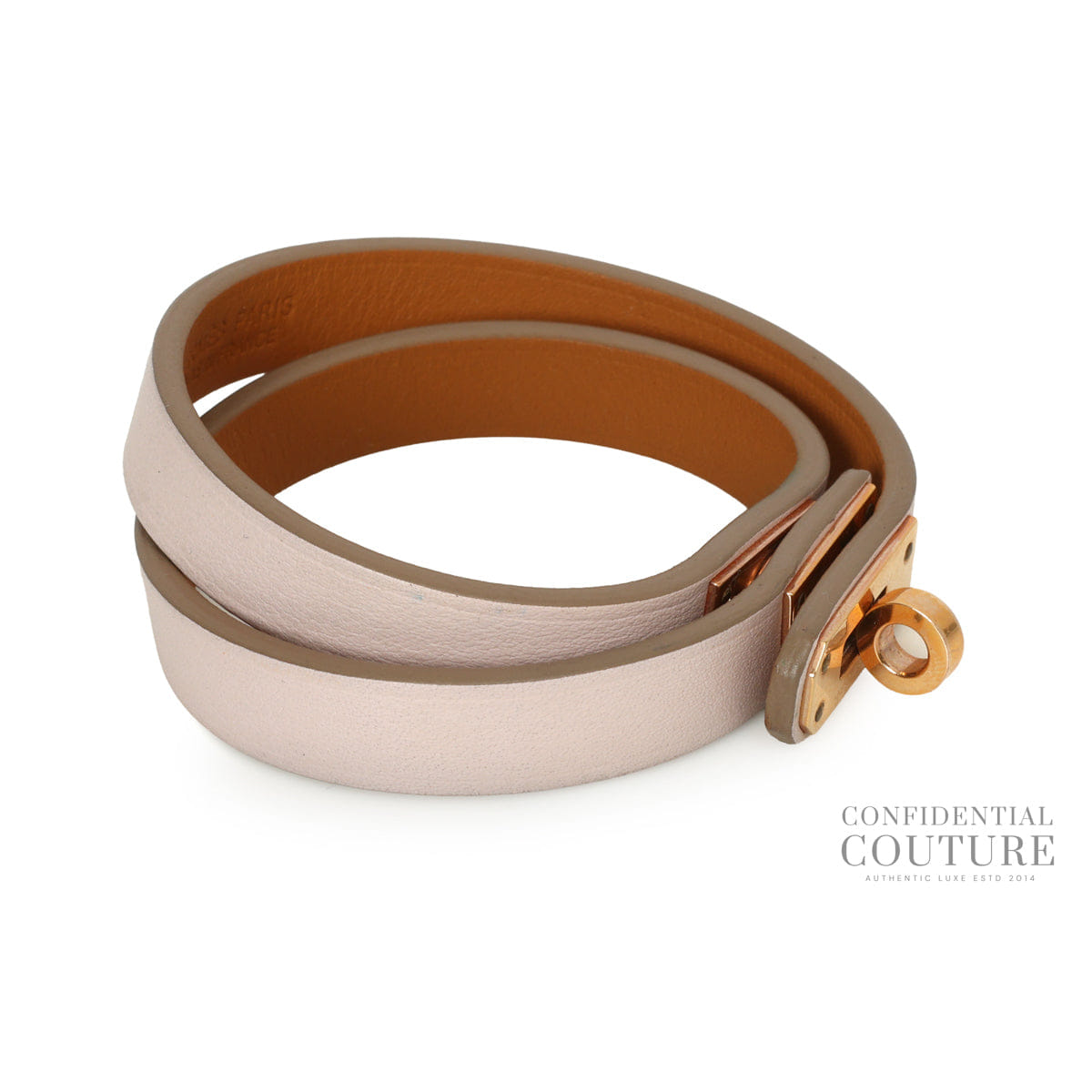 Hermes Kelly Double Tour Bracelet Pink GHW | XS | 15.5 cms