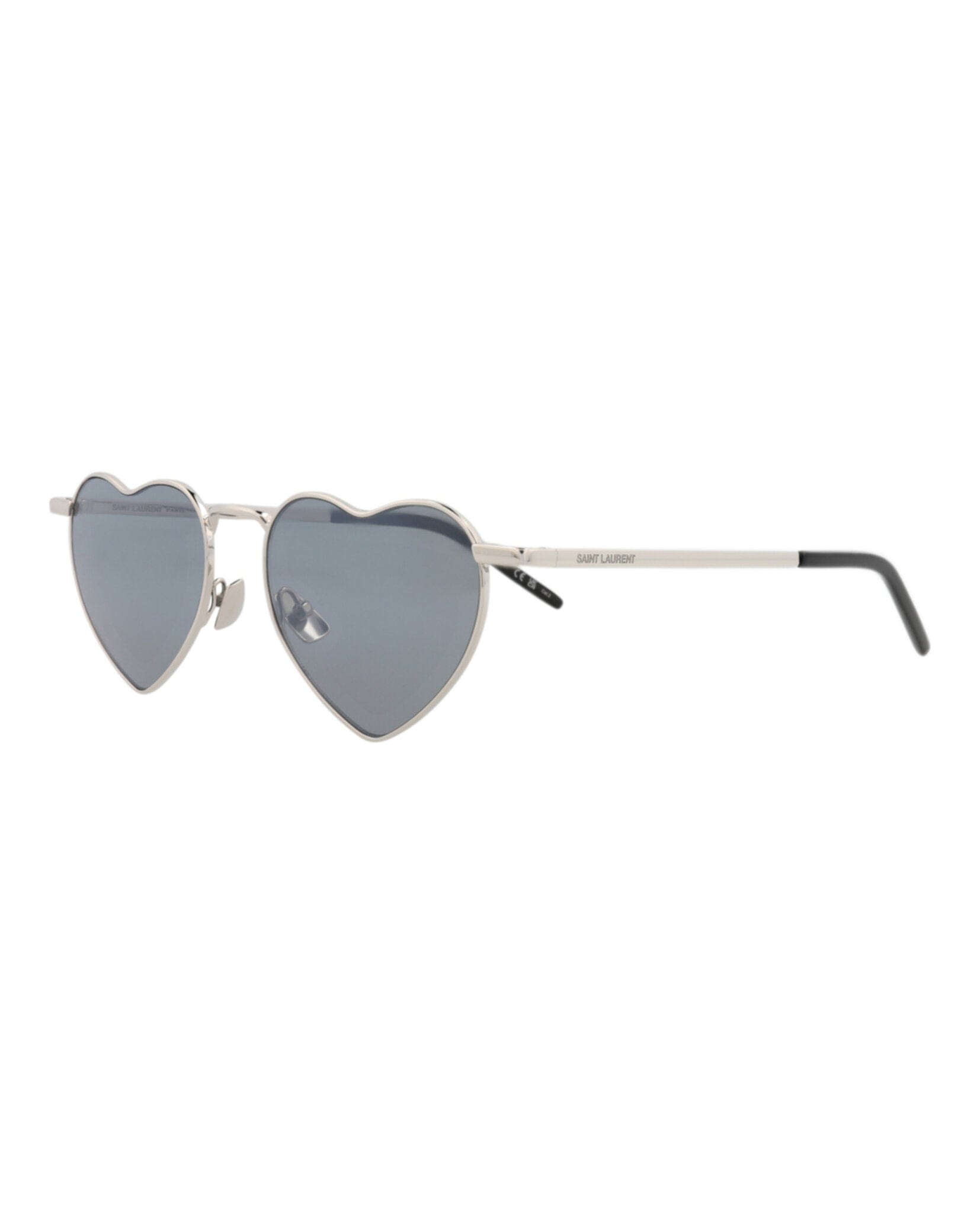 Saint Laurent Unisex Cat Eye Silver Silver Silver Fashion Designer Eyewear