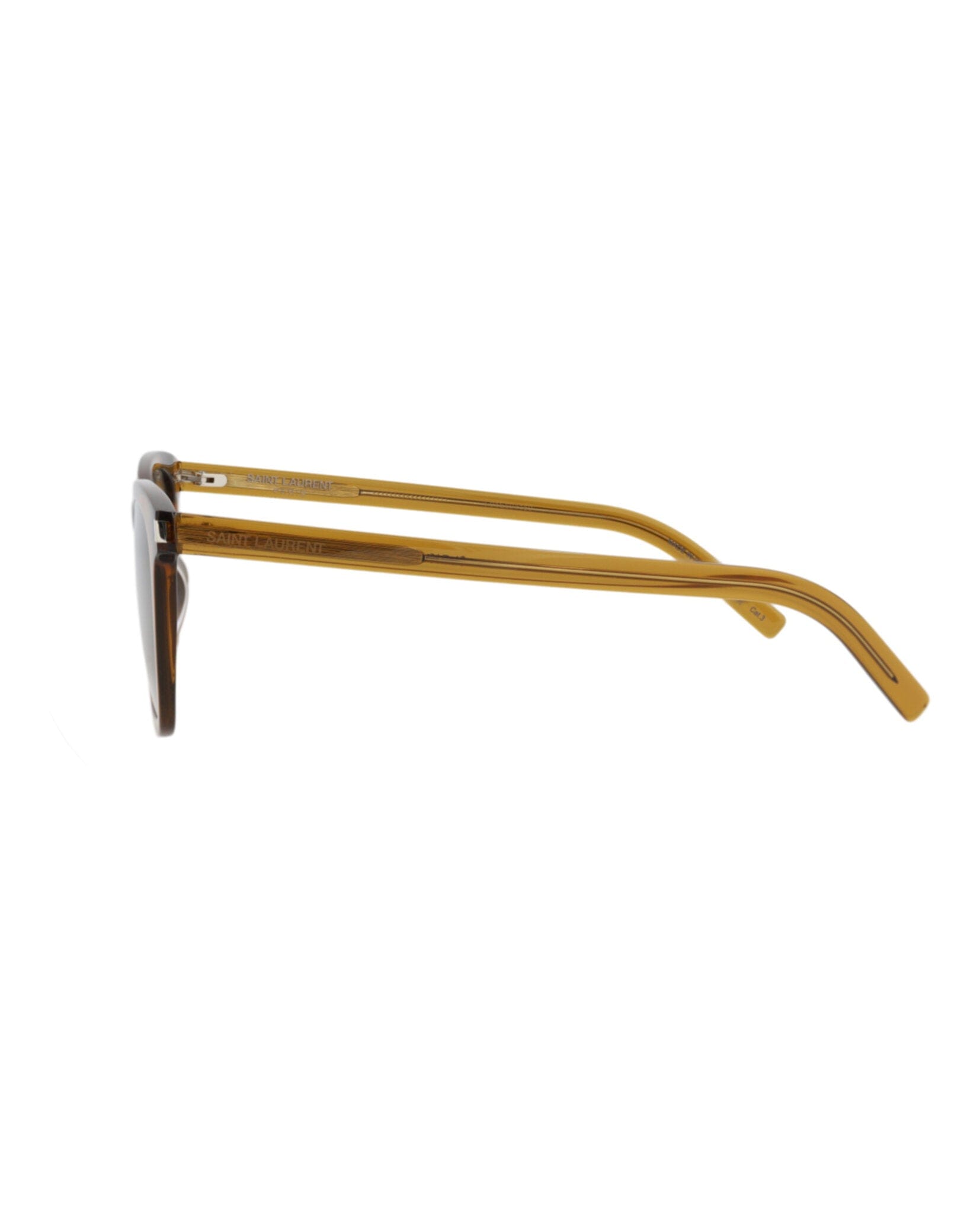 Saint Laurent Womens Square/Rectangle Brown Brown Brown Fashion Designer Eyewear
