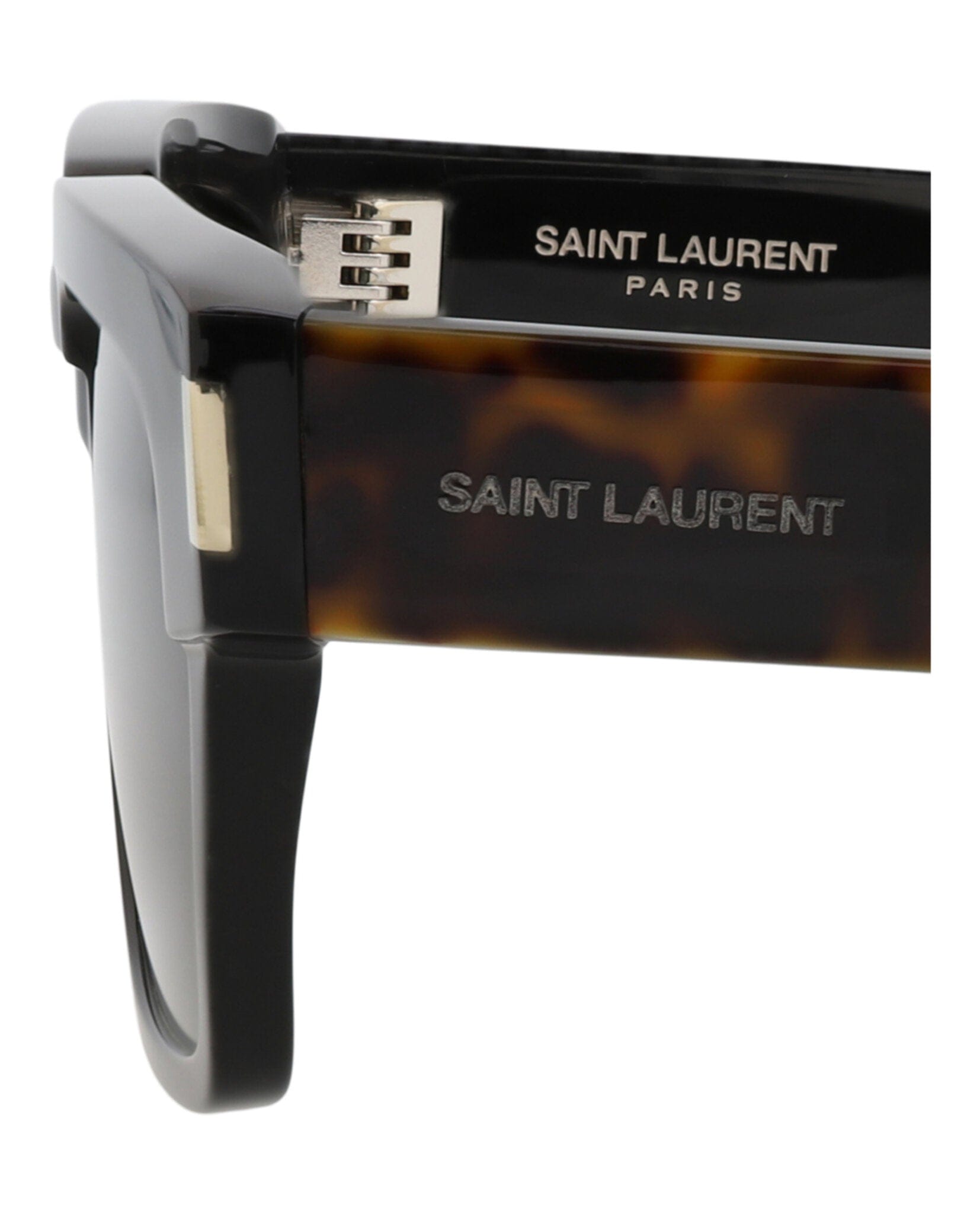 Saint Laurent Mens Square/Rectangle Black Havana Grey Fashion Designer Eyewear