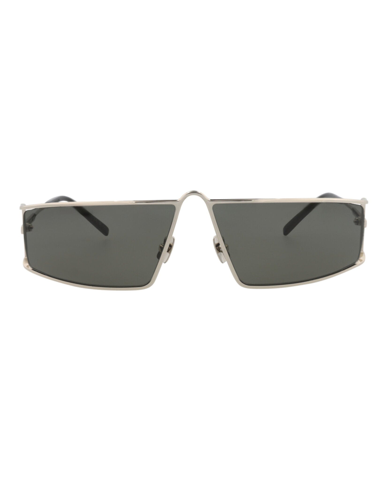Saint Laurent Womens Square/Rectangle Silver Silver Grey Fashion Designer Eyewear