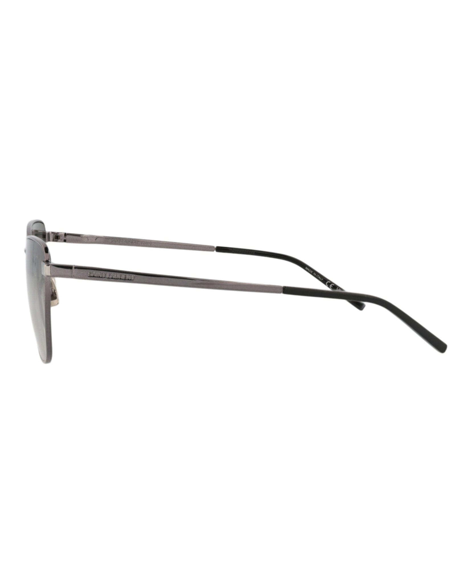 Saint Laurent Womens Cat Eye Ruthenium Ruthenium Grey Fashion Designer Eyewear