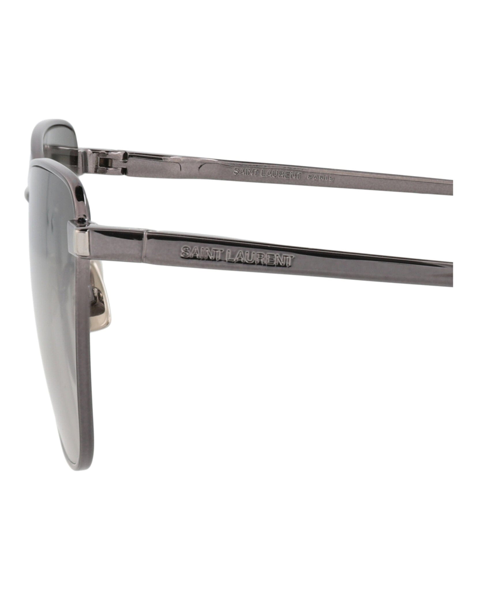 Saint Laurent Womens Cat Eye Ruthenium Ruthenium Grey Fashion Designer Eyewear