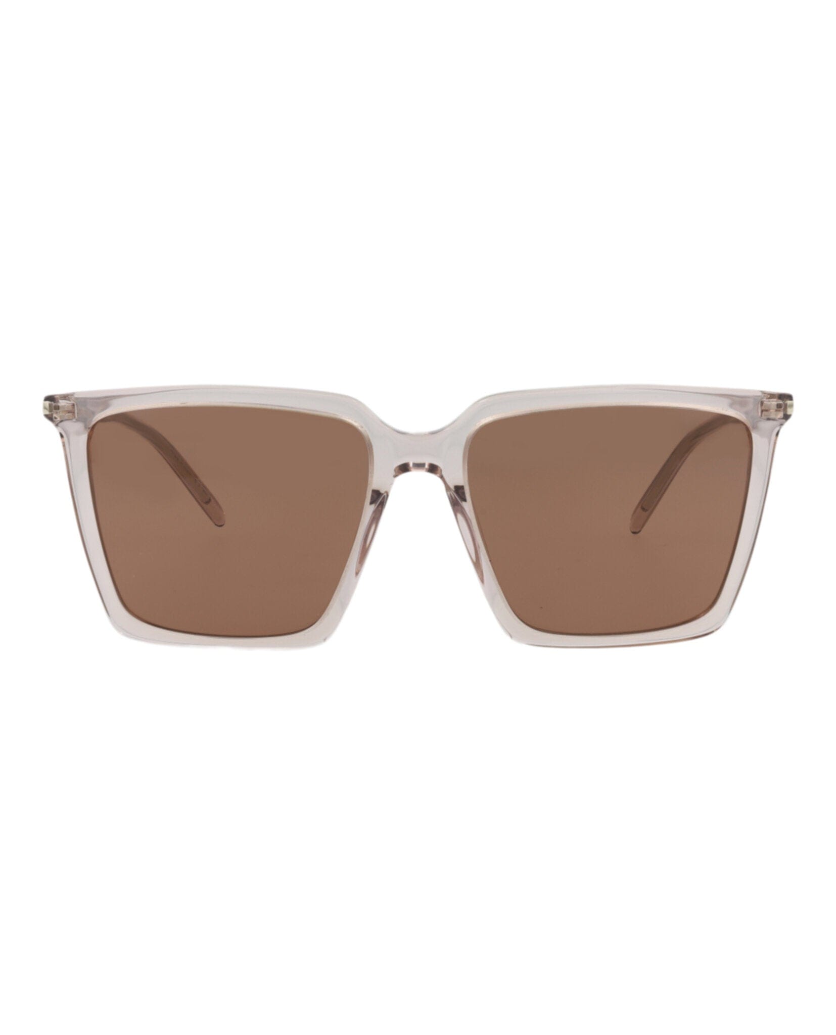 Saint Laurent Womens Square/Rectangle Nude Nude Brown Fashion Designer Eyewear