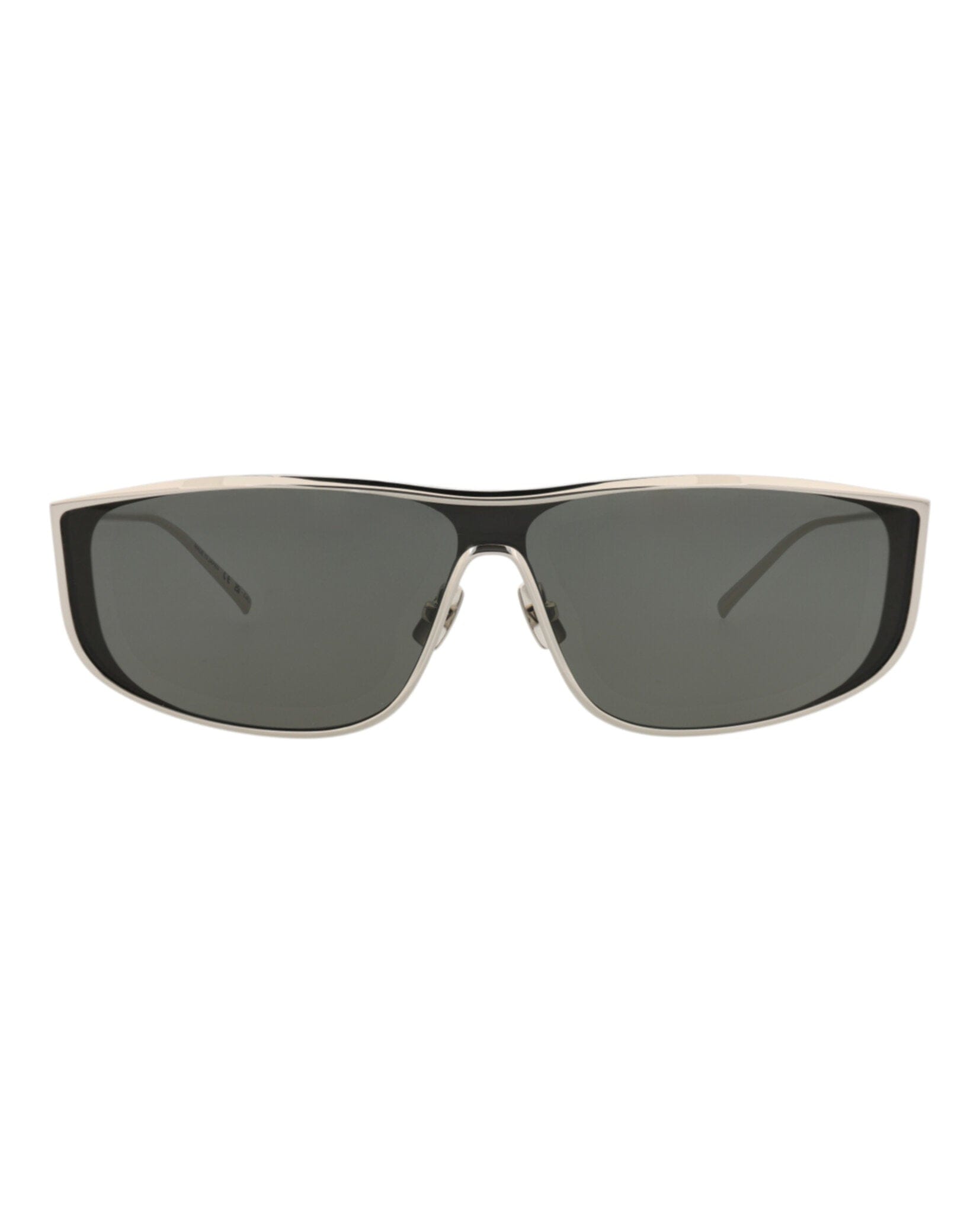 Saint Laurent Unisex Shield/Wrap Silver Silver Grey Fashion Designer Eyewear