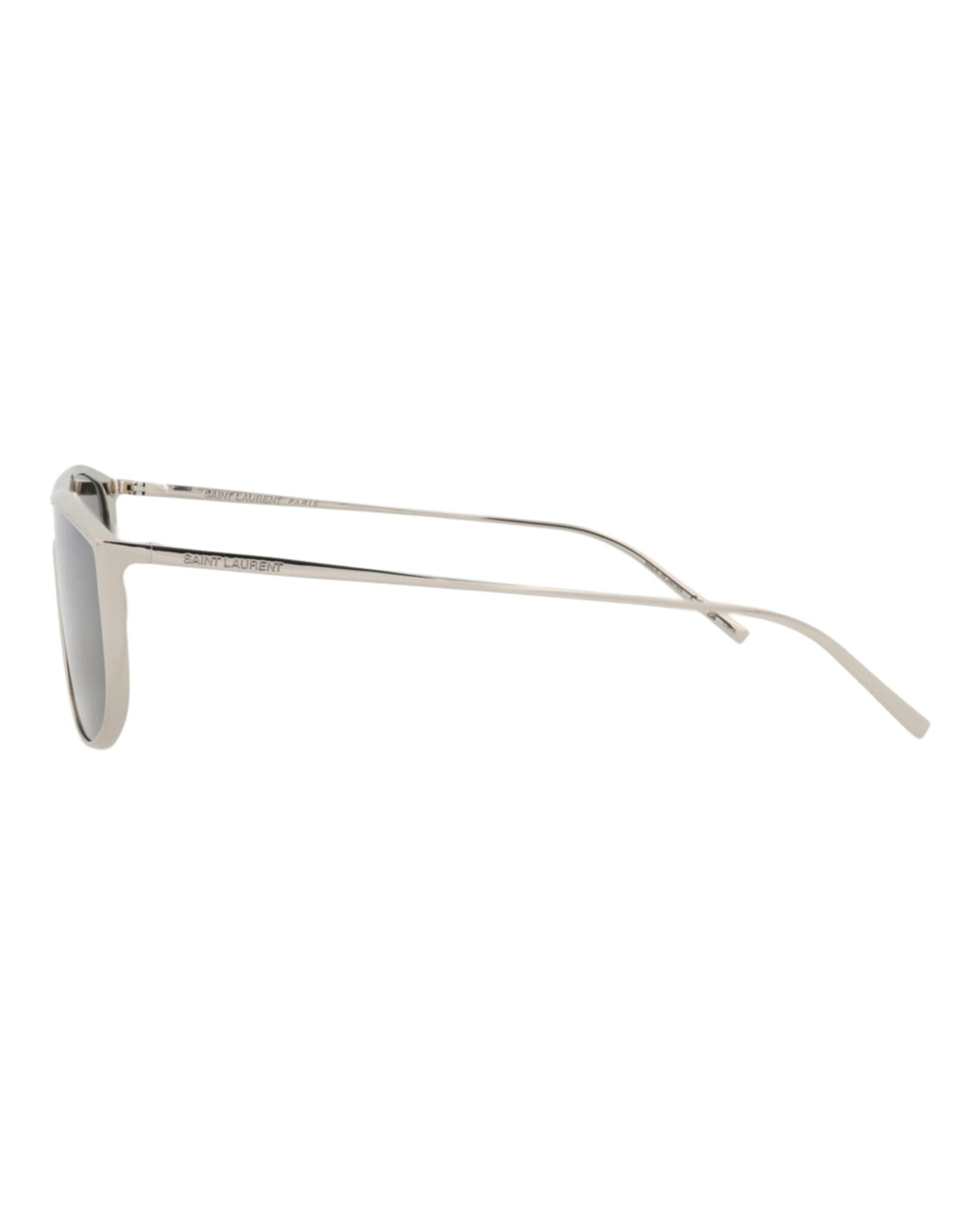Saint Laurent Unisex Shield/Wrap Silver Silver Grey Fashion Designer Eyewear