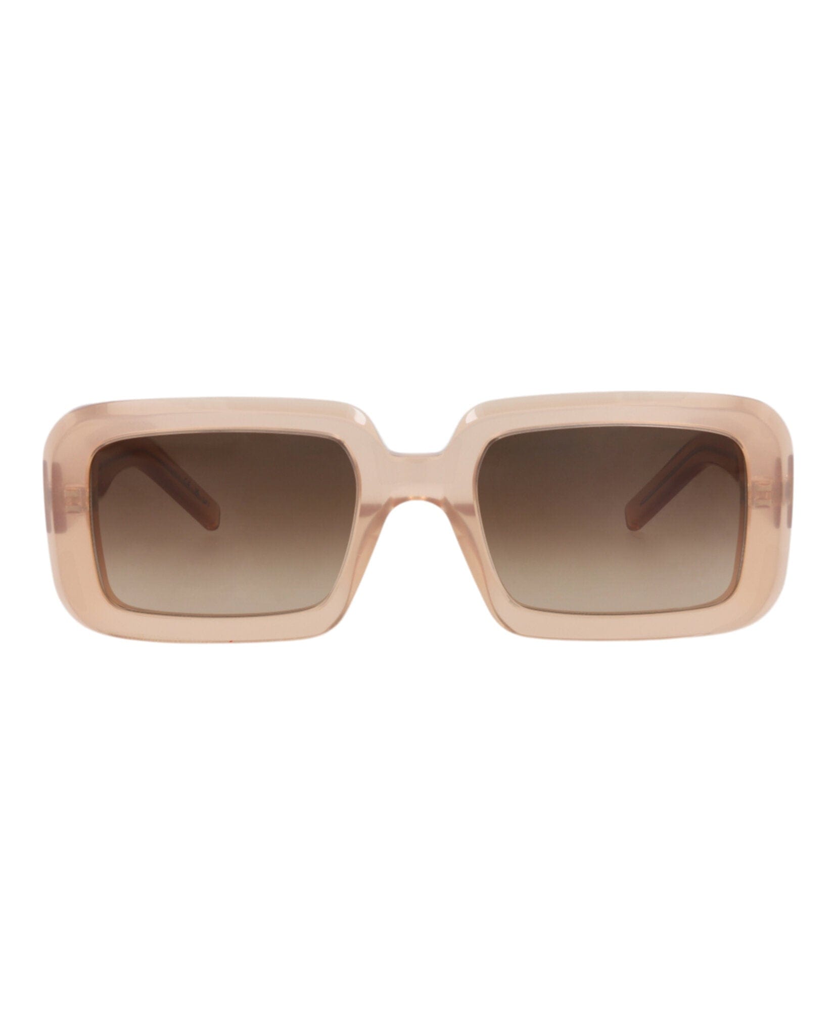 Saint Laurent Unisex Square/Rectangle Orange Orange Brown Fashion Designer Eyewear