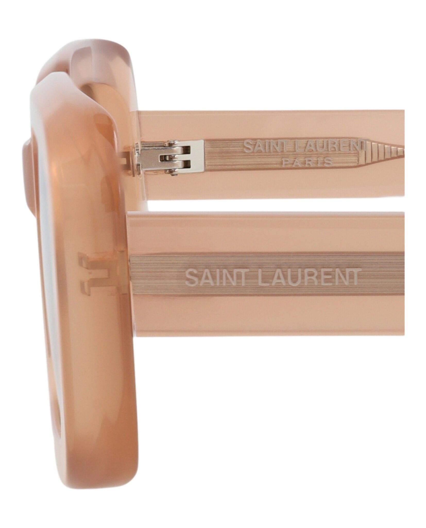 Saint Laurent Unisex Square/Rectangle Orange Orange Brown Fashion Designer Eyewear