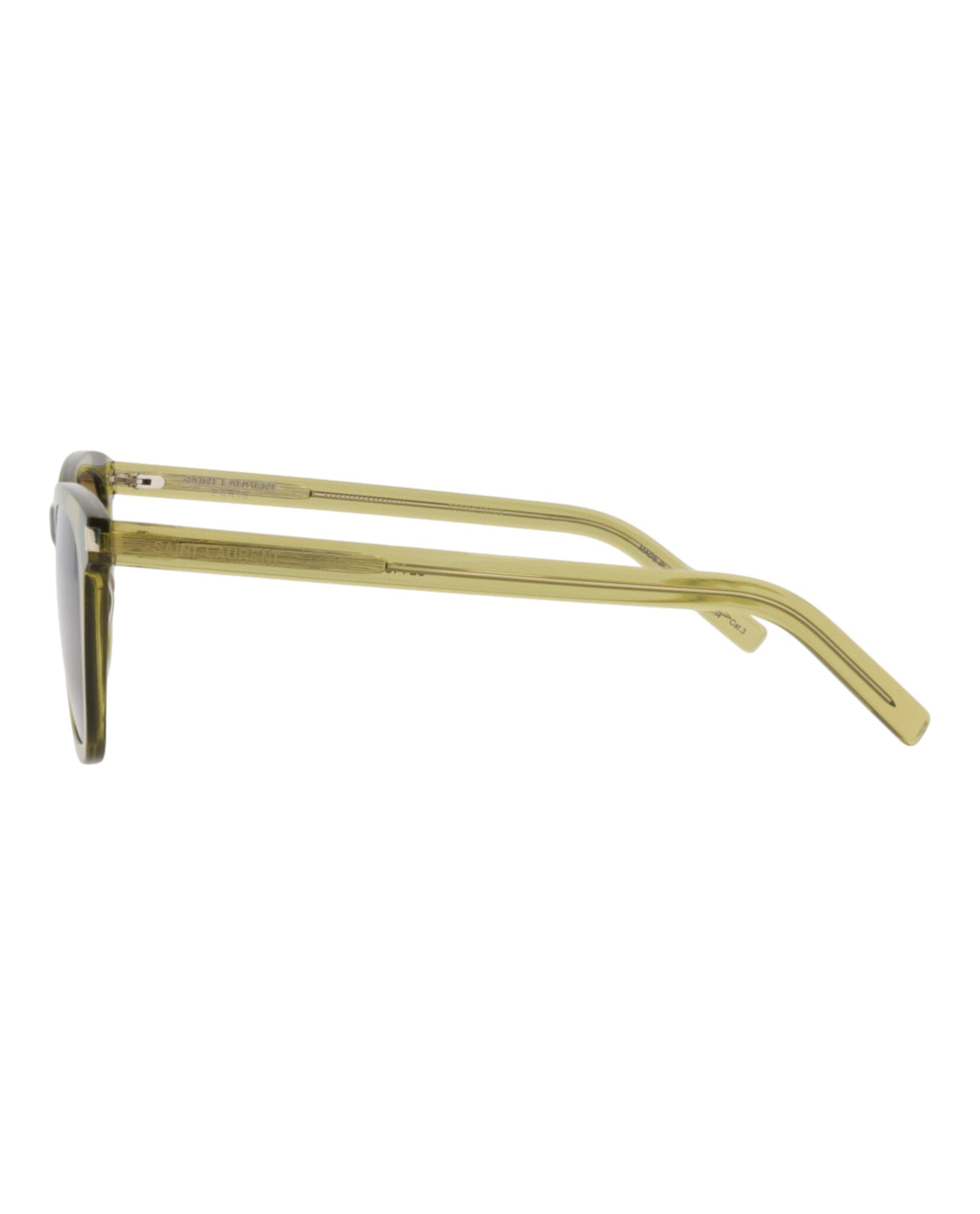 Saint Laurent Womens Square/Rectangle Green Green Brown Fashion Designer Eyewear