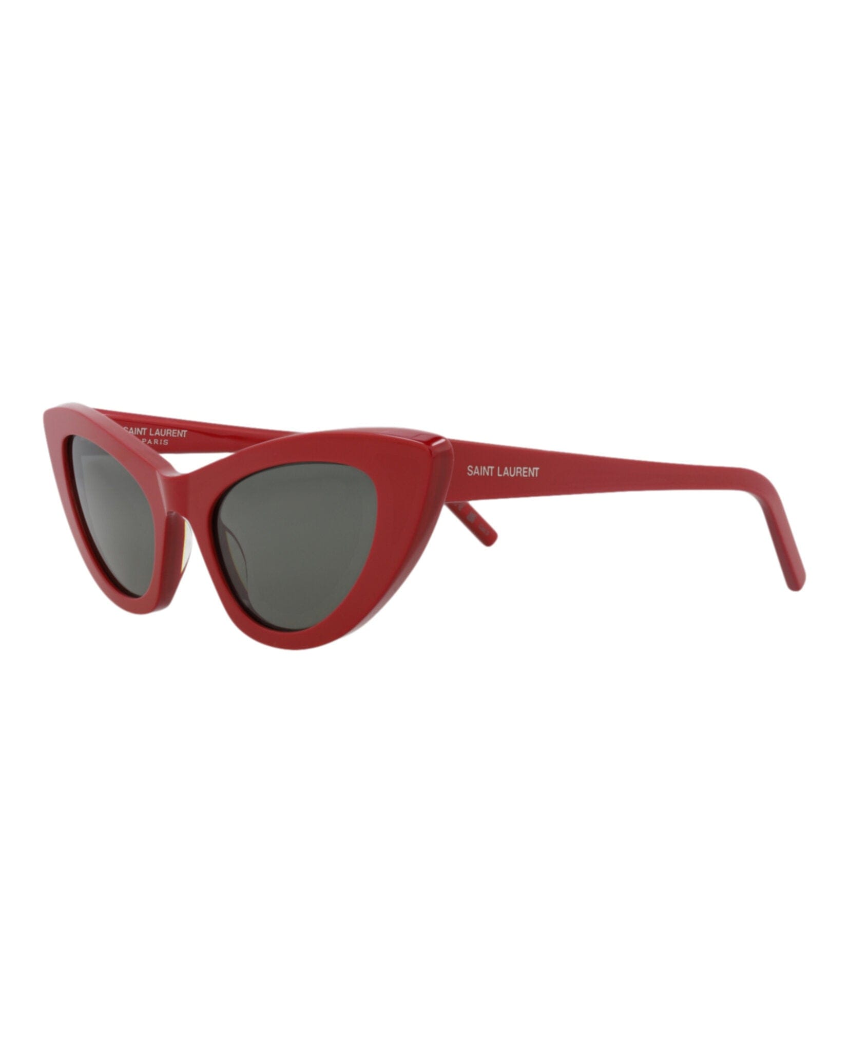Saint Laurent Womens Cat Eye Red Red Grey Fashion Designer Eyewear