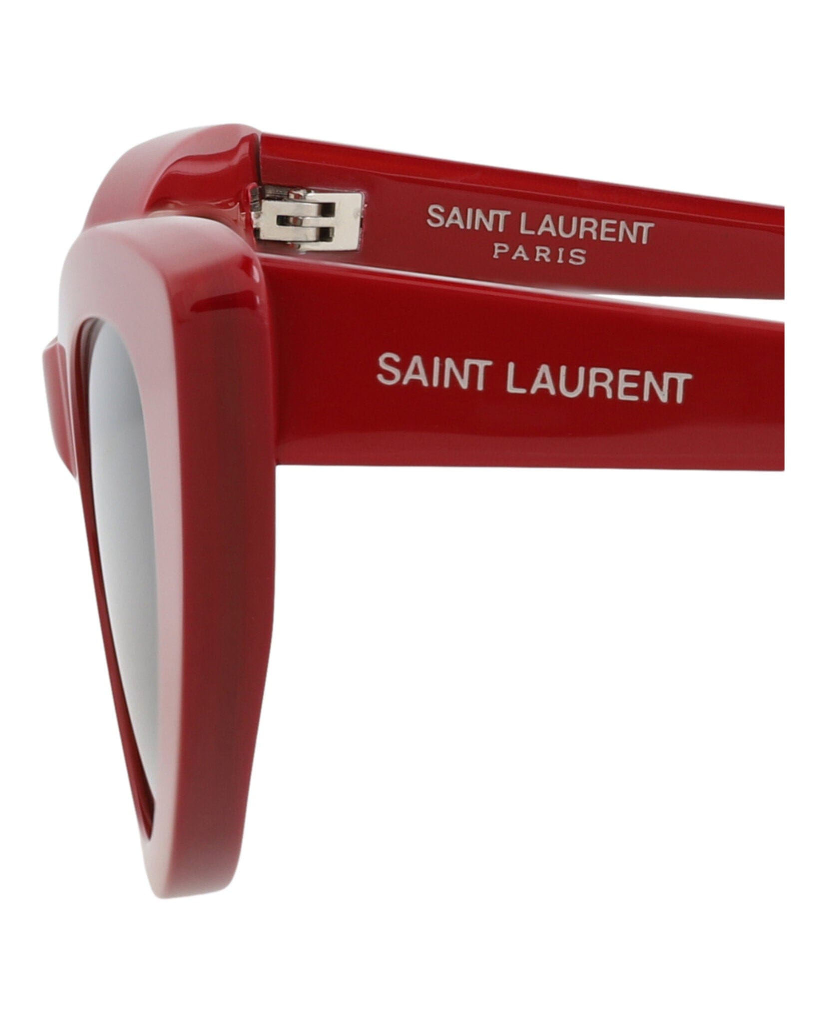 Saint Laurent Womens Cat Eye Red Red Grey Fashion Designer Eyewear